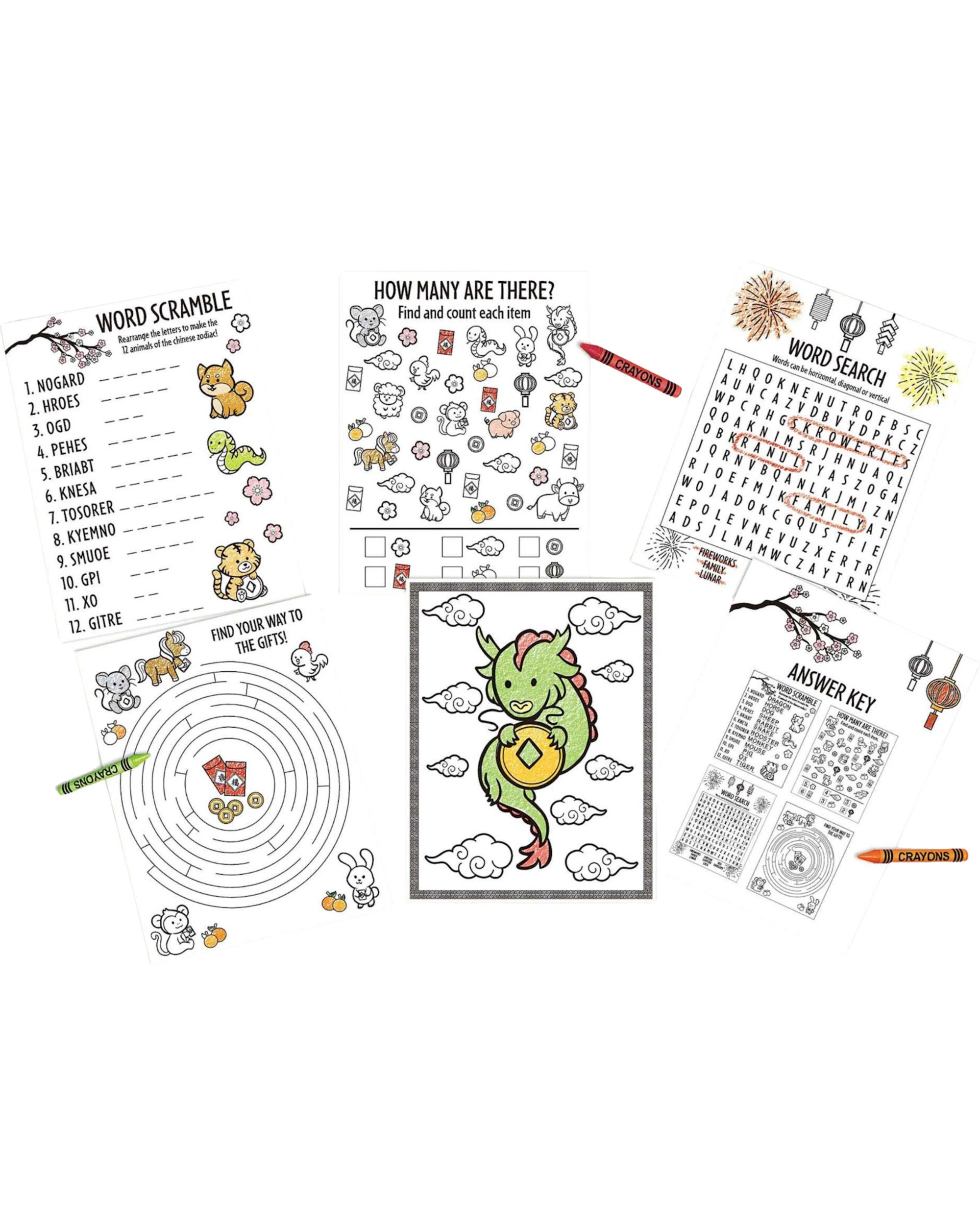 2 Anagram Chinese New Year Activity Sheets 10 Sheets, 2 of 4