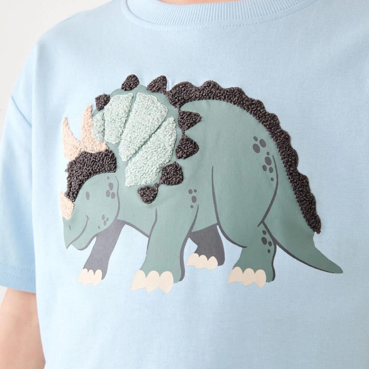 4 Boucle T-shirt BLUE BOUCLE TRICERATOPS, 4 of 6