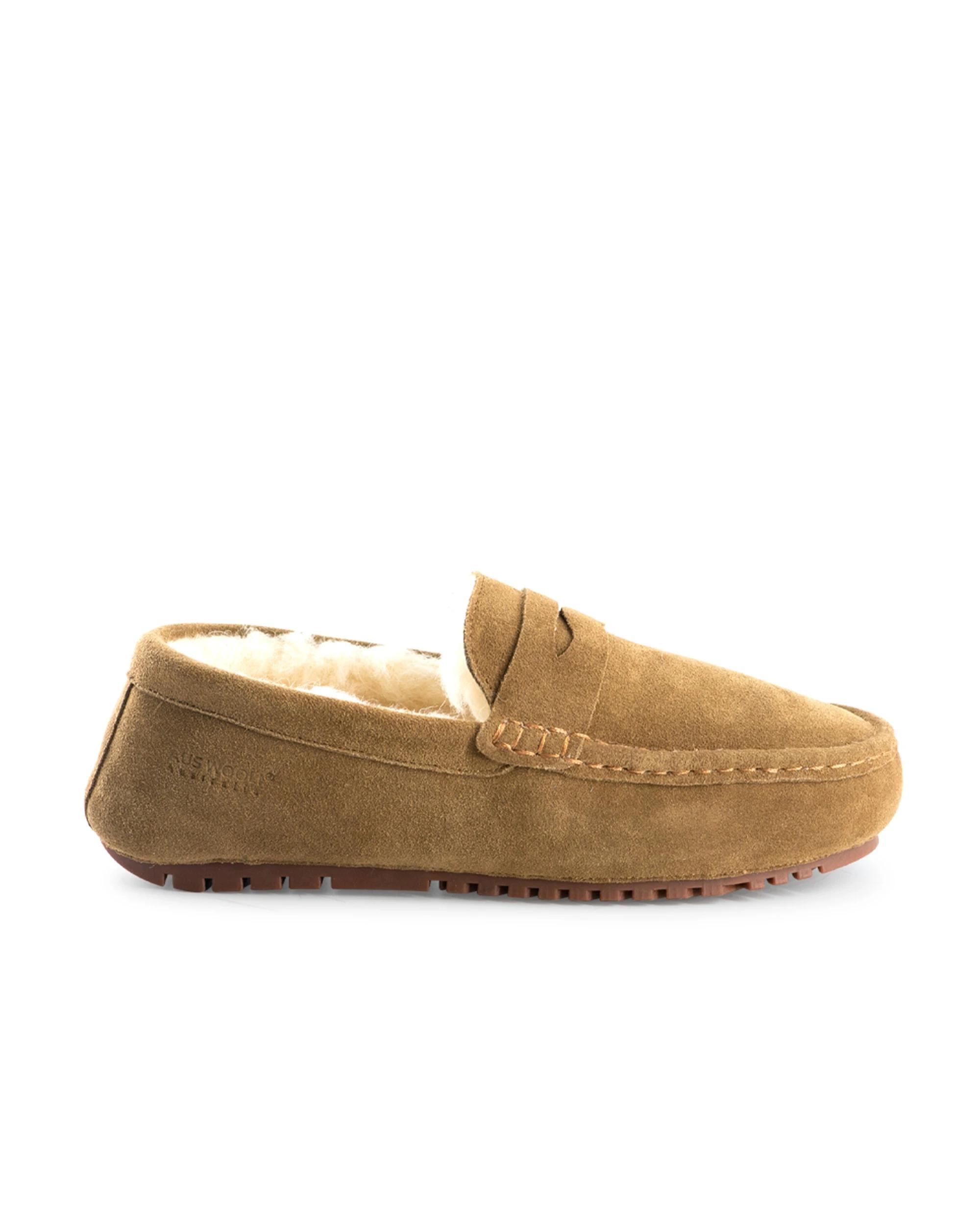 3 Aus Wooli Hand Stitched Unisex Sheepskin Moccasin - Terrigal TAN, 3 of 5