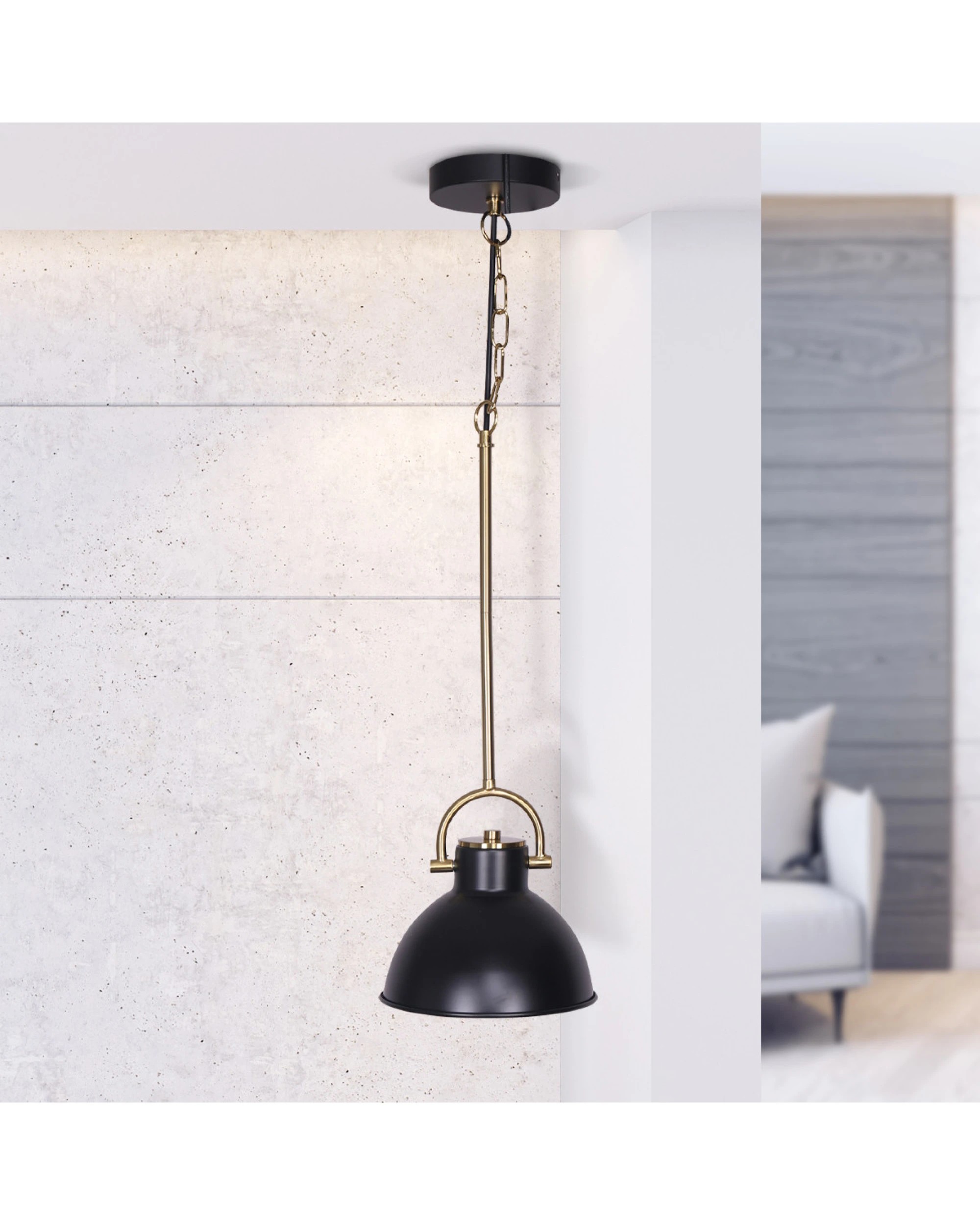 10 Sarantino Black And Gold Pendant Light, 10 of 10