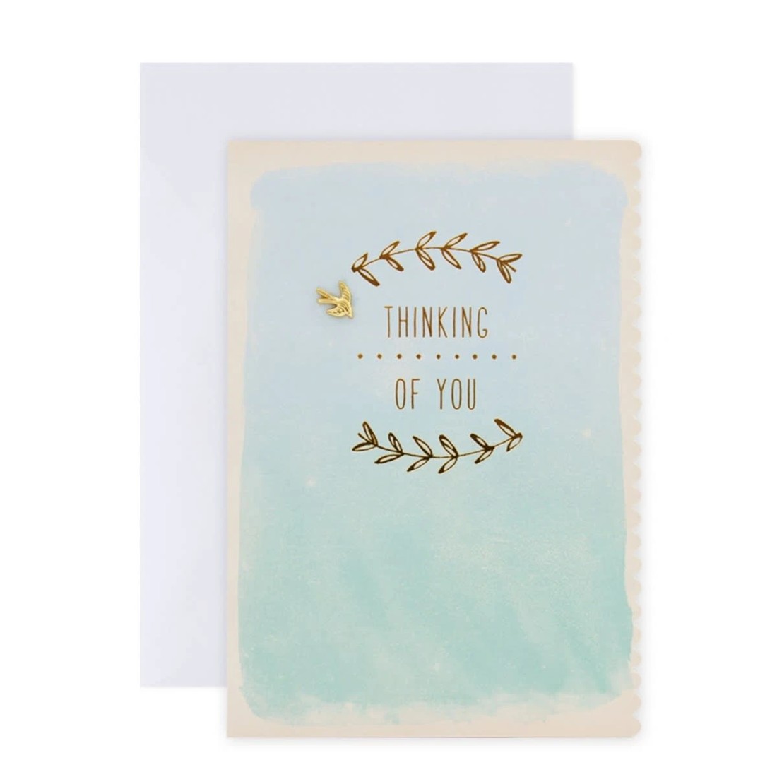 1 Connections from Hallmark Thinking of You Greeting Card - Watercolour Blue, 1 of 3