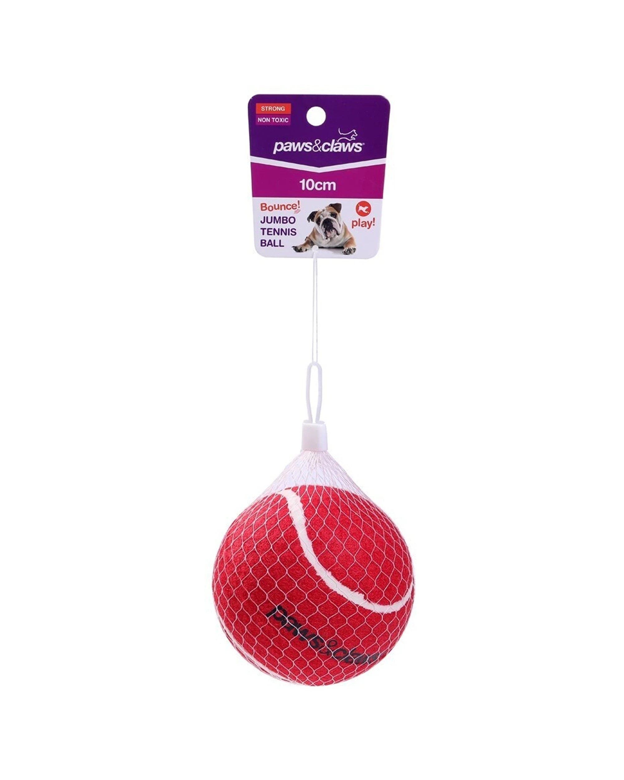 6 Paws And Claws 4pk Jumbo Tennis Ball 10cm Solid Durable Design - Multi, 6 of 9