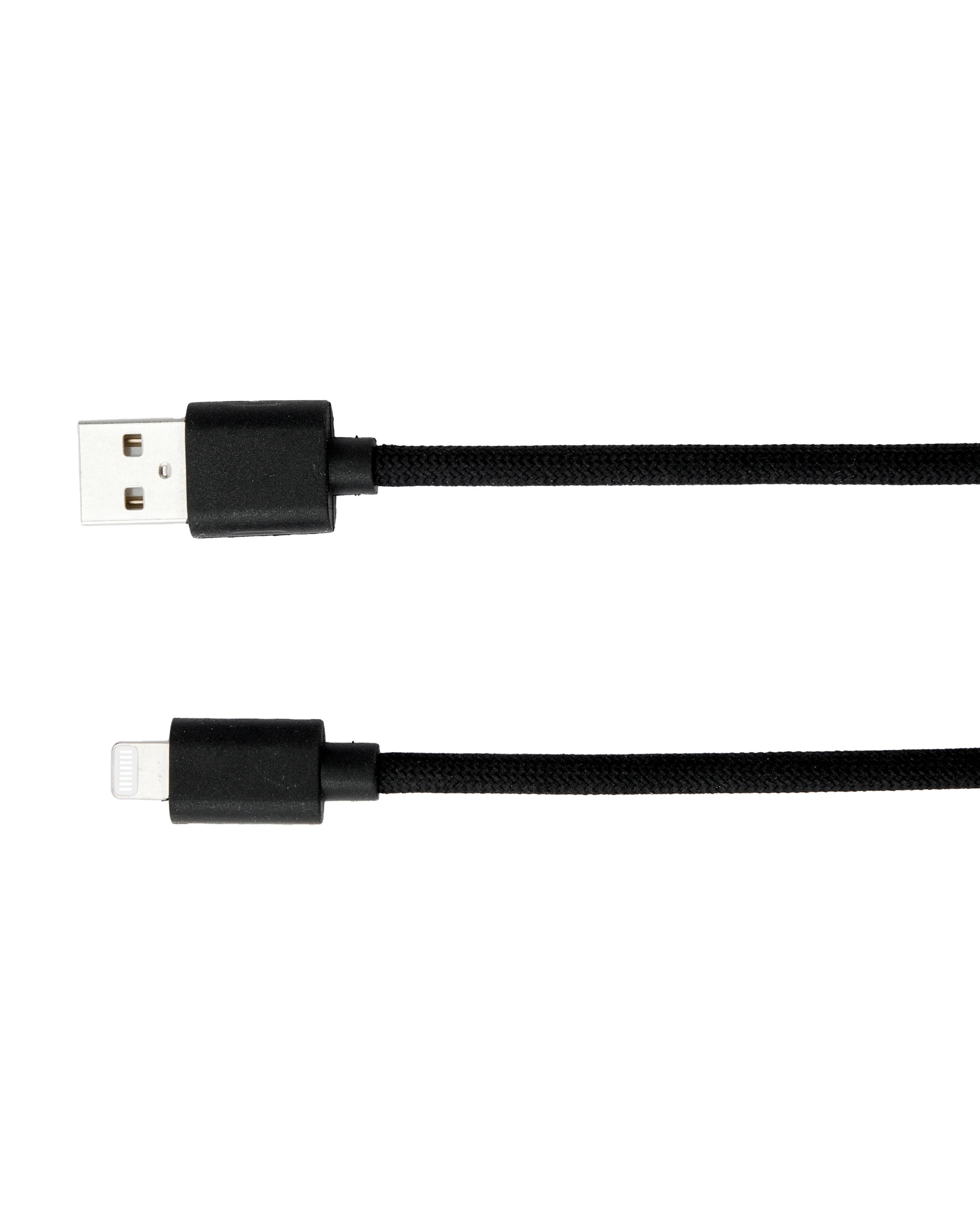 2 USB to Lightning Braided Cable - 2m, Black, 2 of 4