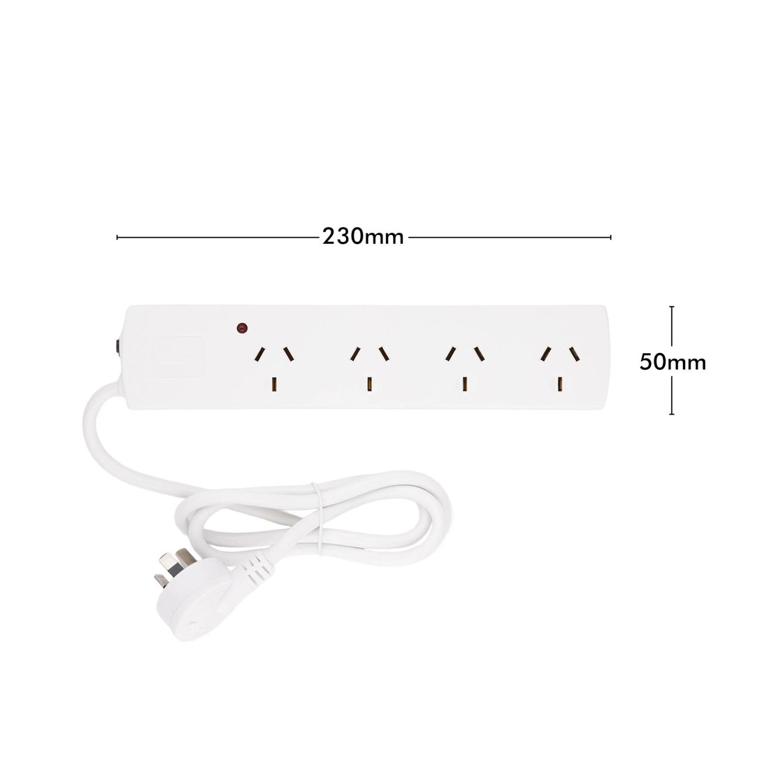 5 Arlec 4 Outlet Surge Protected Powerboard and 3m Standard Plug Extension Lead Combo Pack - White, 5 of 6