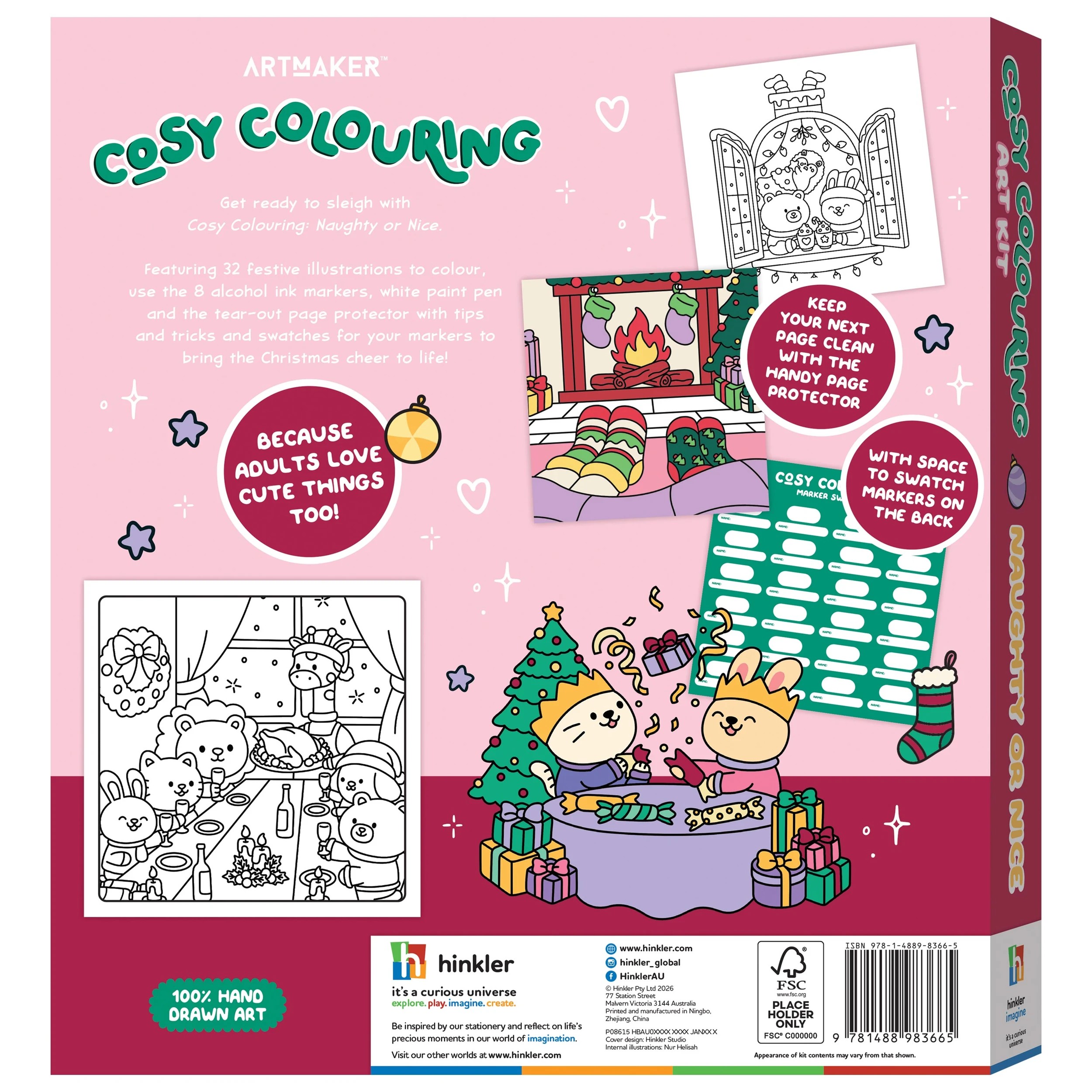 2 Art Maker Cosy Colouring Art Kit: Naughty or Nice - Book, 2 of 5