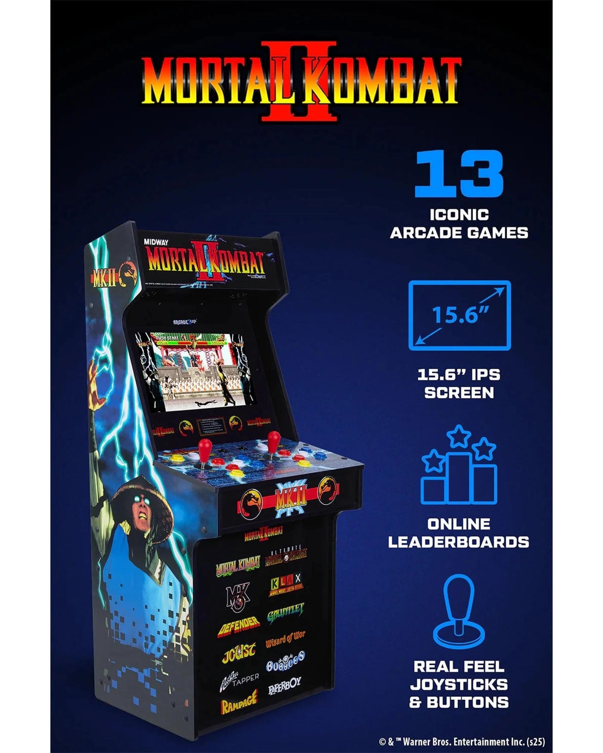 7 Arcade1Up Mortal Kombat II Classic SE Arcade Game, 7 of 10