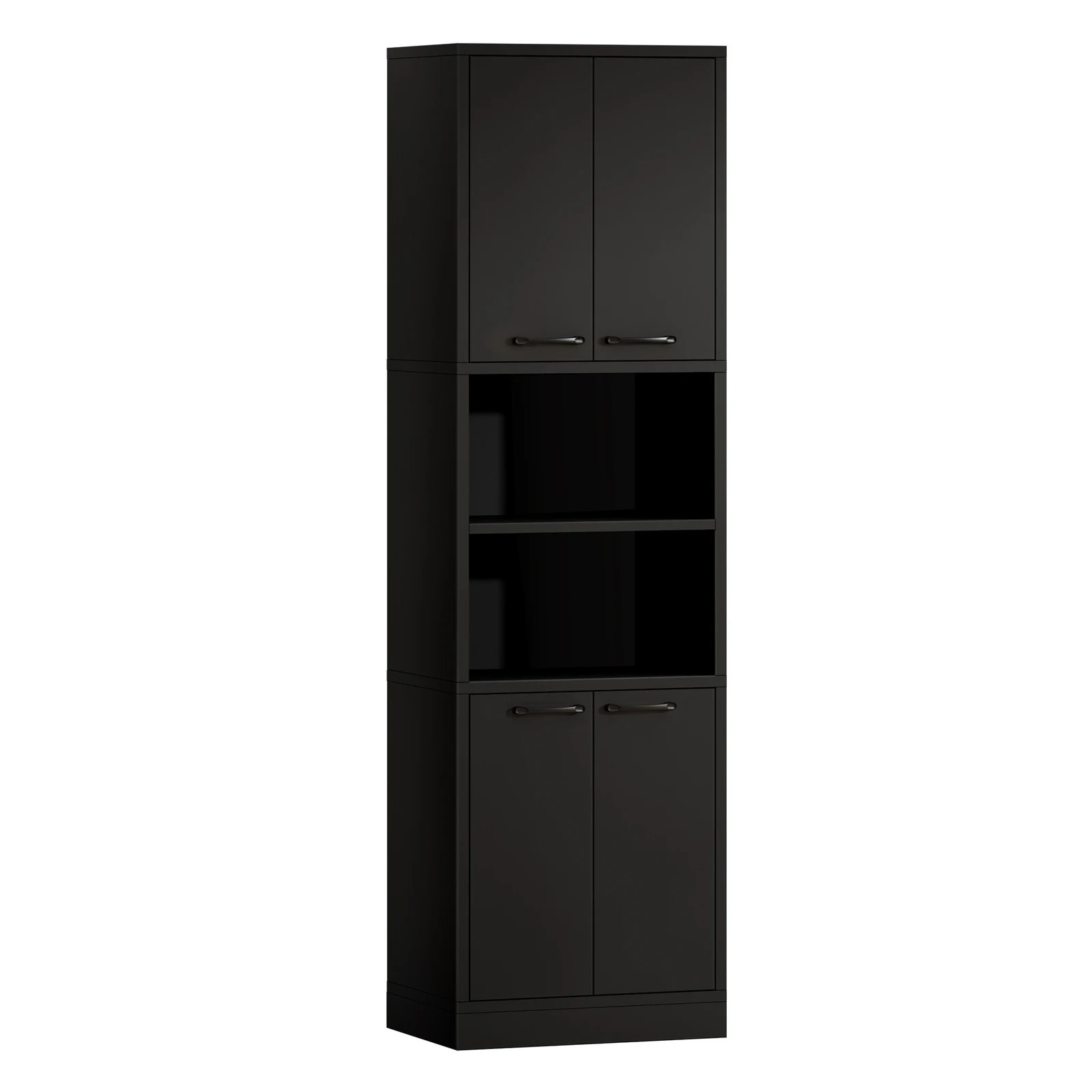1 Alfordson Buffet Sideboard 190CM Storage Cabinet Tall Cupboard Kitchen - Black, 1 of 4