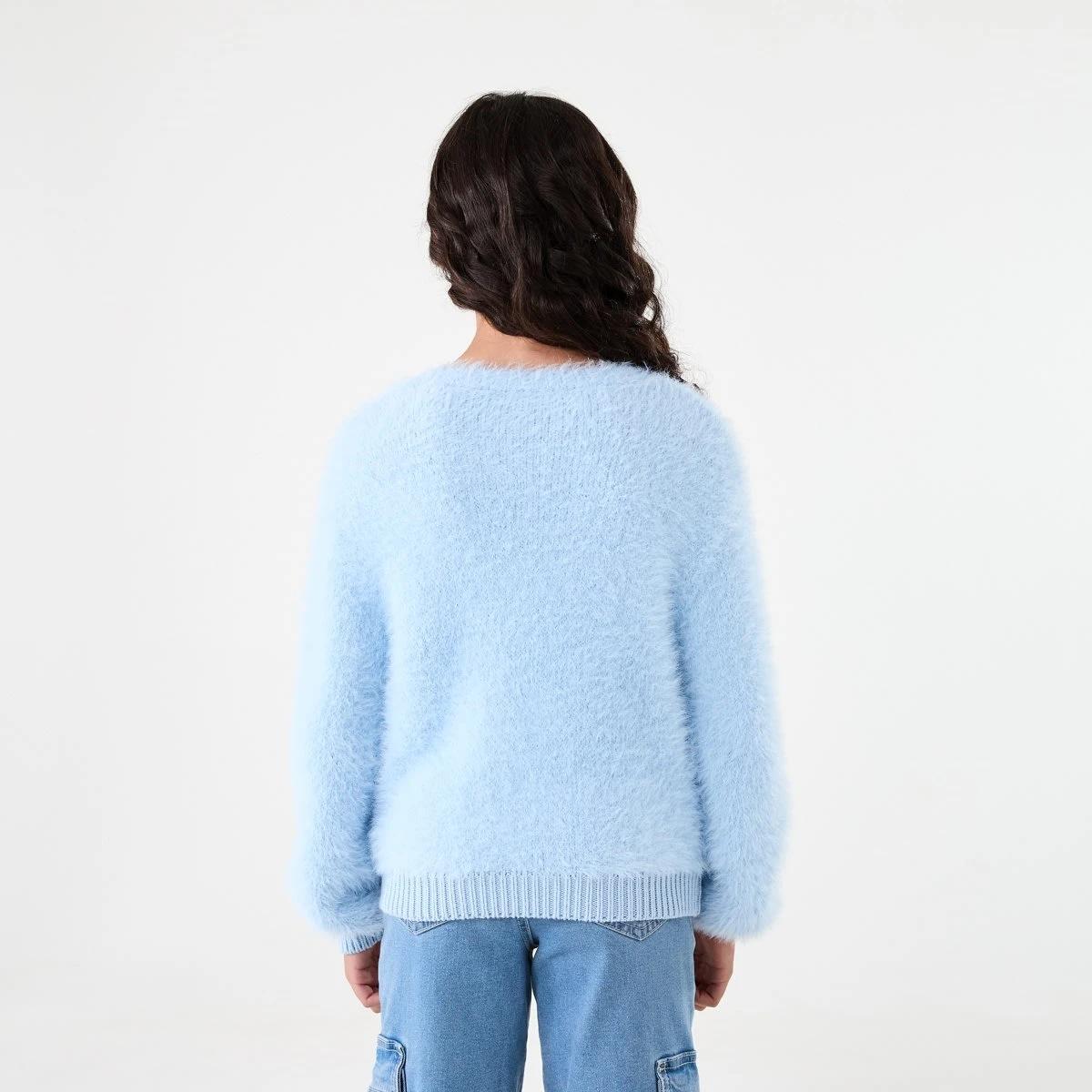 2 Eyelash Knit Jumper Doll Blue, 2 of 8