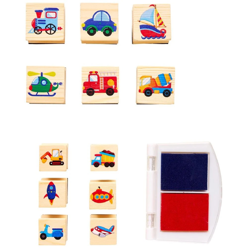 5 Kadink Wooden Stamp Set Vehicles, 5 of 6