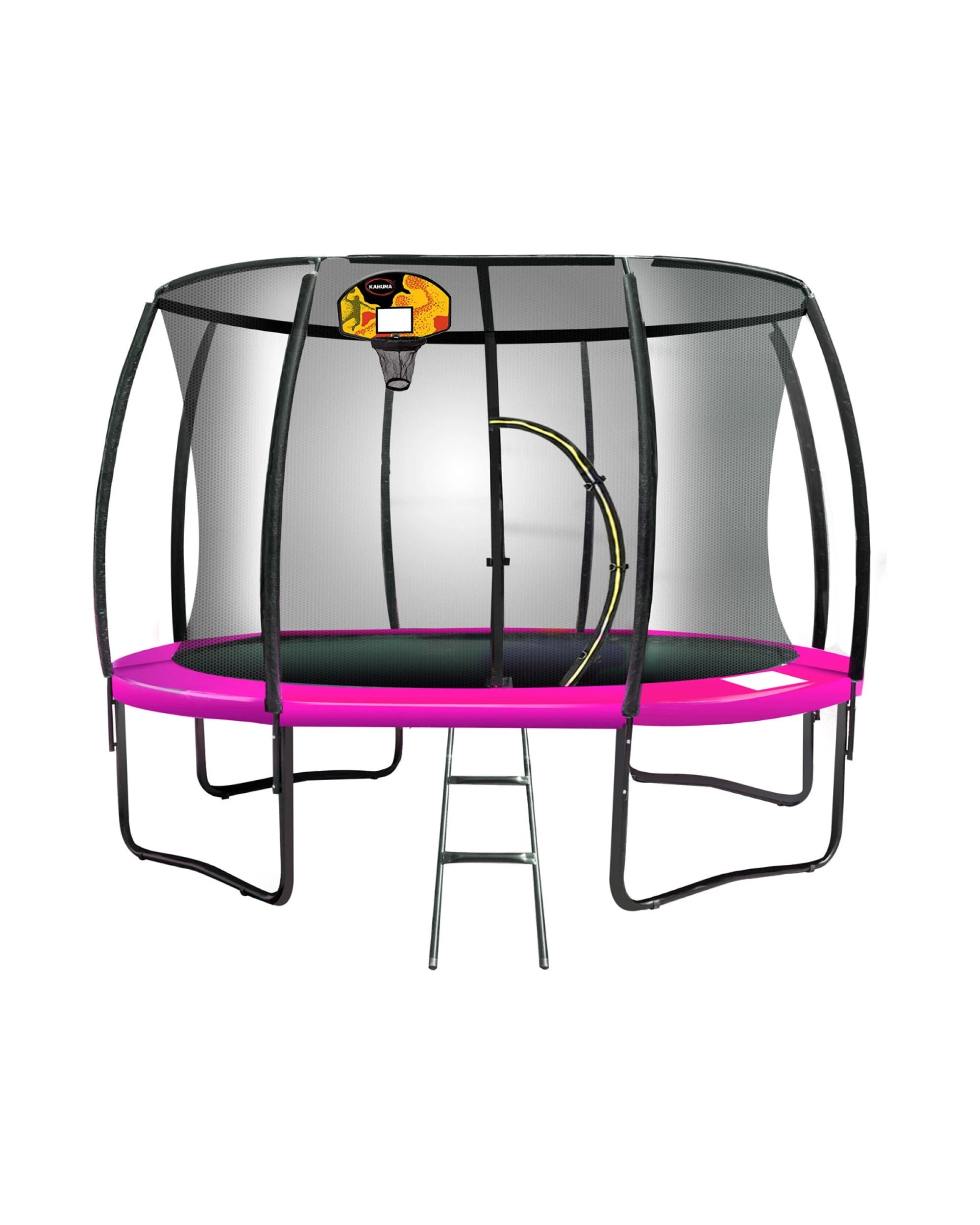 1 Kahuna 10ft Trampoline with LED Basketball Set - Pink, 1 of 9