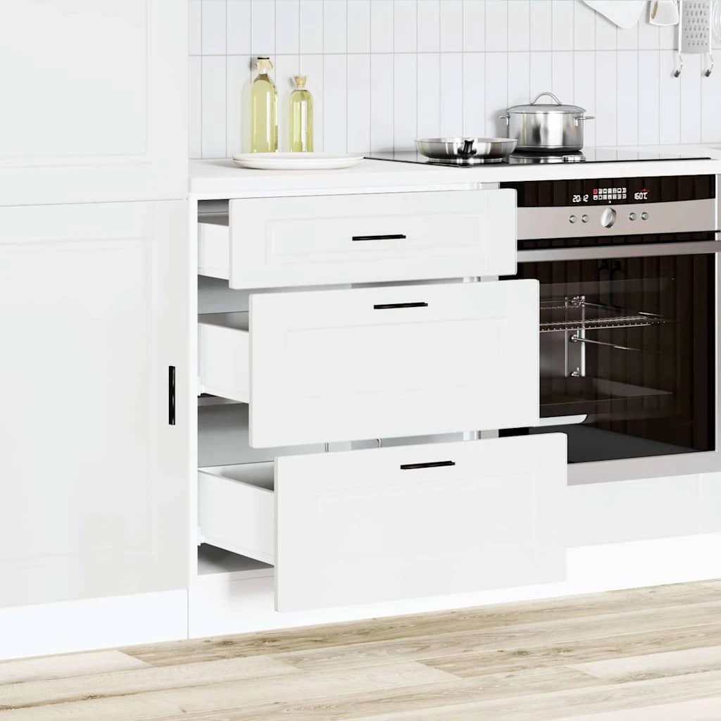 3 Vidaxl Sink Base Cabinet - White, 3 of 10