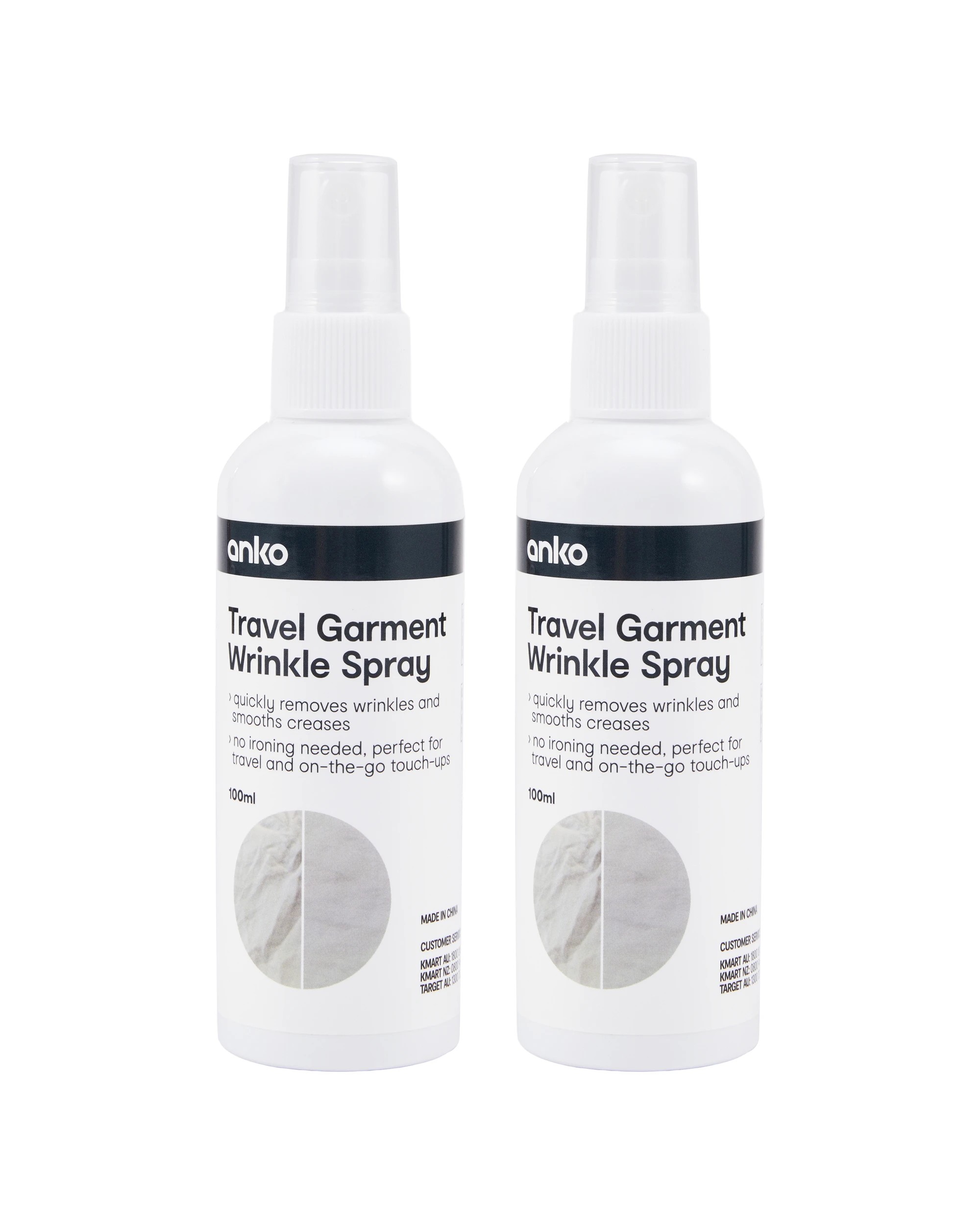 1 2 Pack Travel Garment Wrinkle Spray, 1 of 5