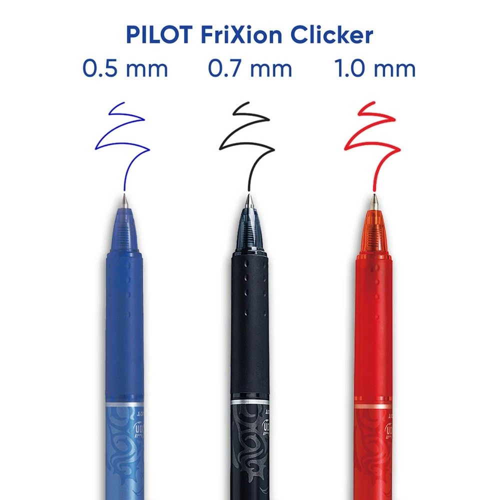 5 PILOT FriXion Clicker Erasable Gel Pen 1mm Blue 2 Pack, 5 of 7