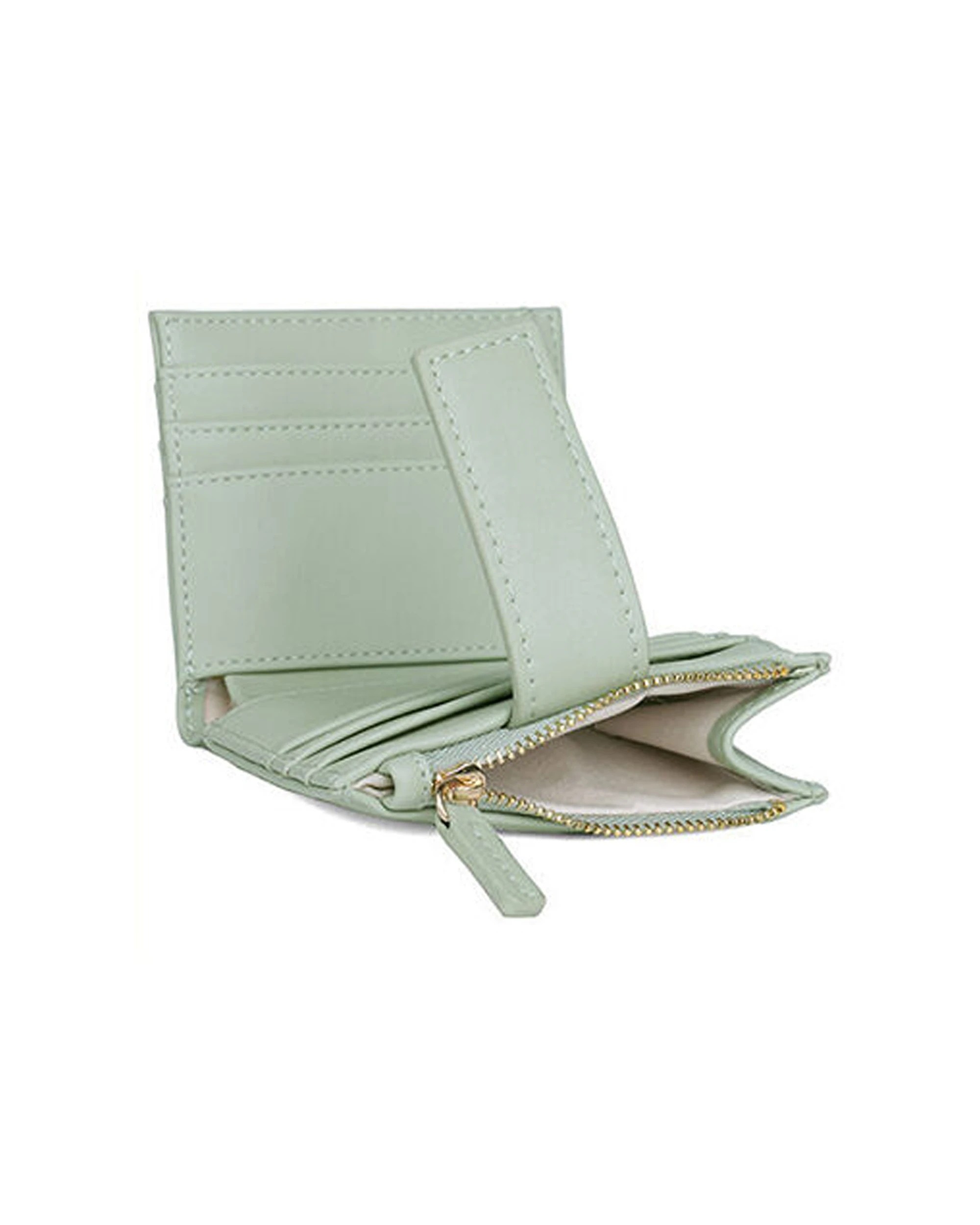 5 Kate Hill Womens Piper Purse Wallet with 9 Card Holder Compact Practical 11x10cm Sage - Green, 5 of 5