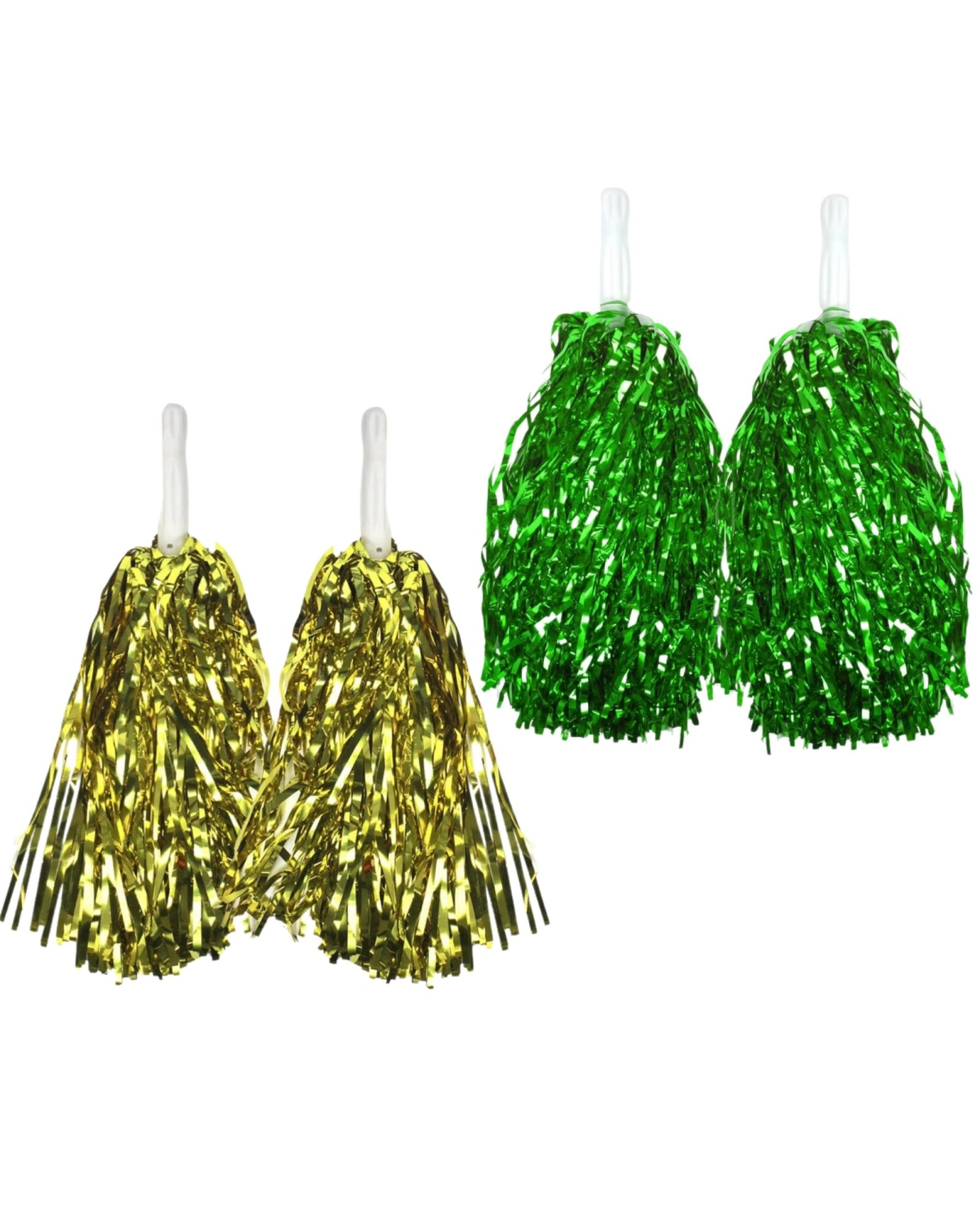 1 BR Costumes Metallic Cheerleading Pom Poms - 2-Pack, 1 of 4