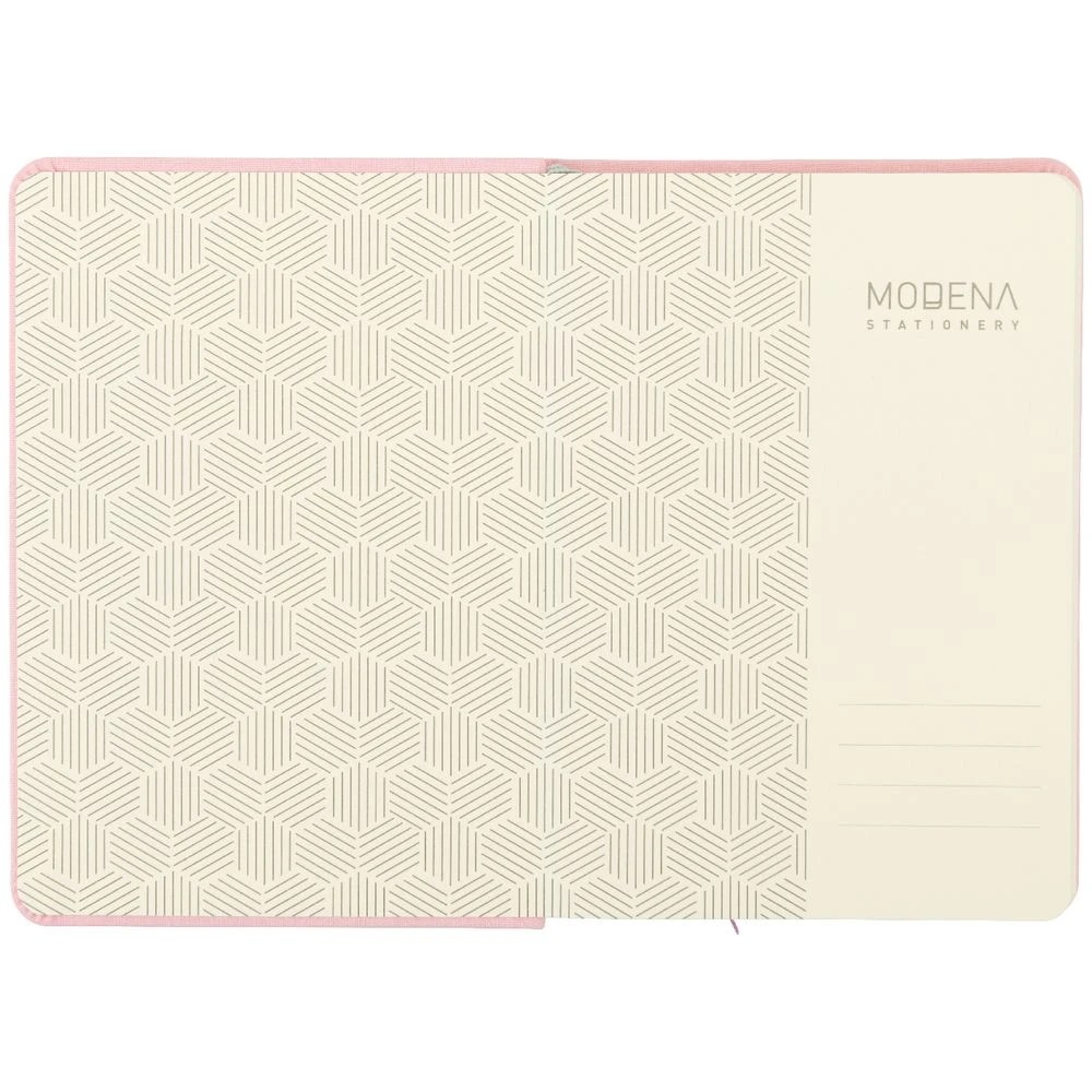 3 Modena A6 Linen Plain Notebook Pink, 3 of 5