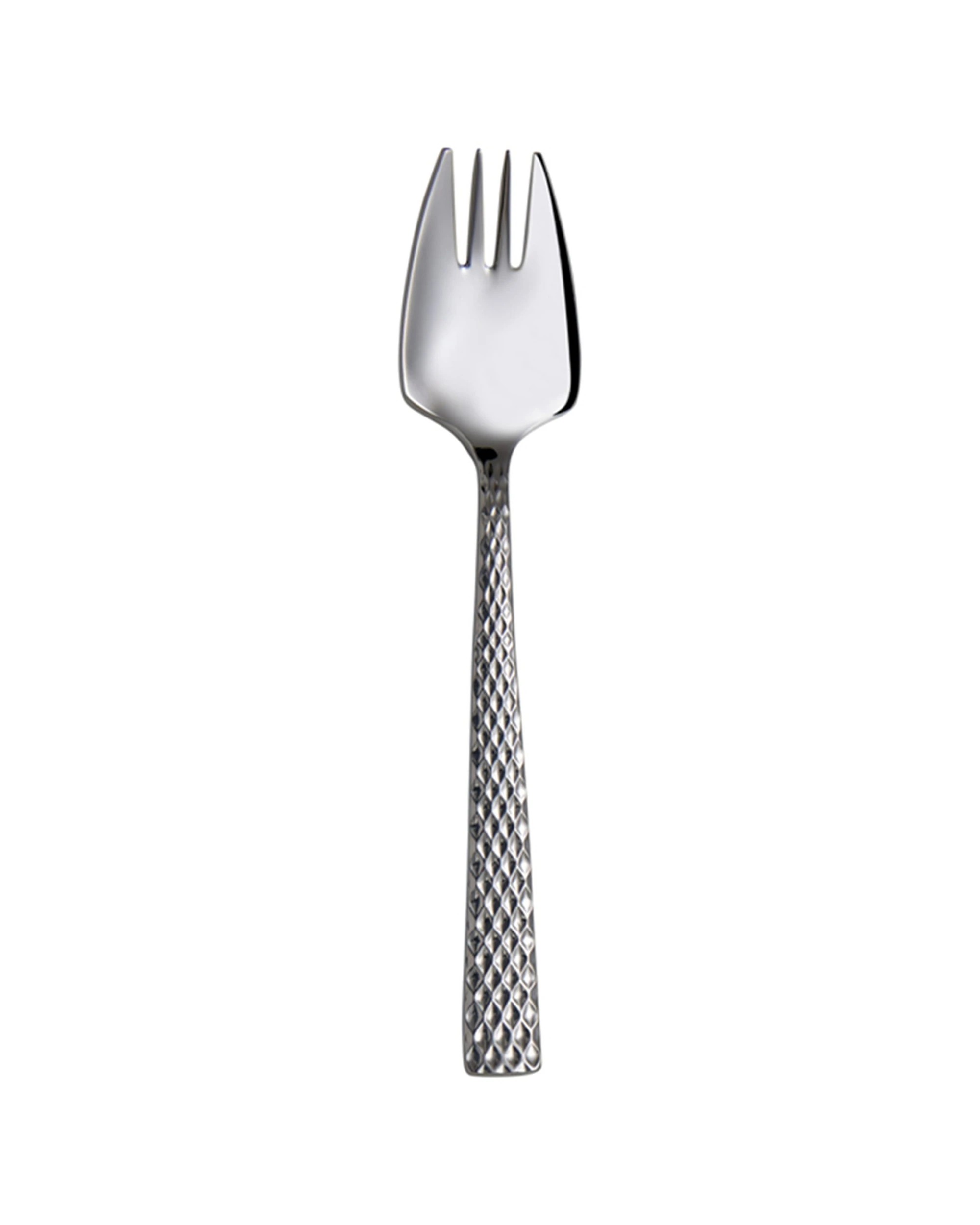 1 Maxwell And Williams Diamonds Buffet Fork Stainless Steel Faceted Design, 1 of 3