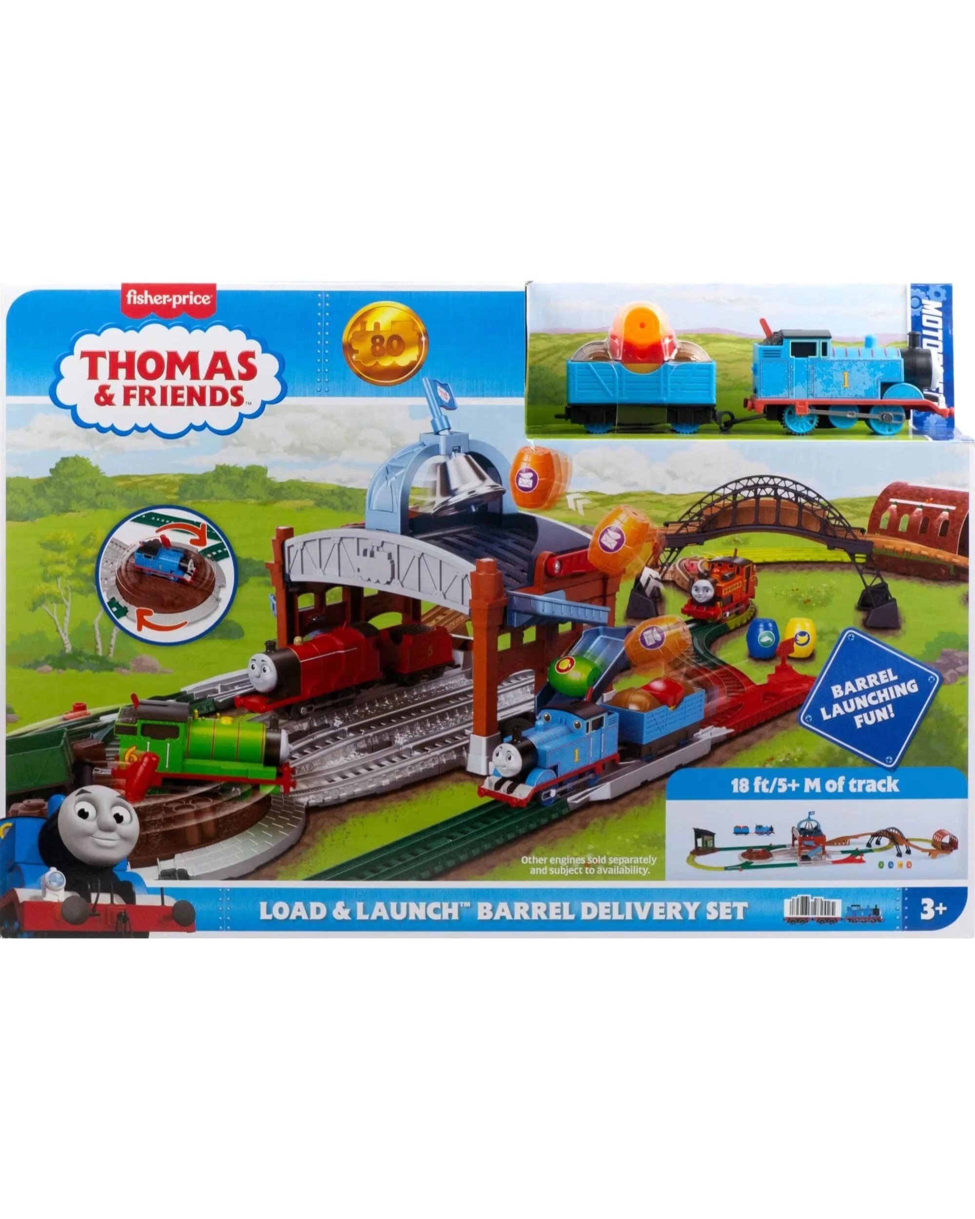 1 Fisher-Price Thomas and Friends Load and Launch Barrel Delivery Set, 1 of 6