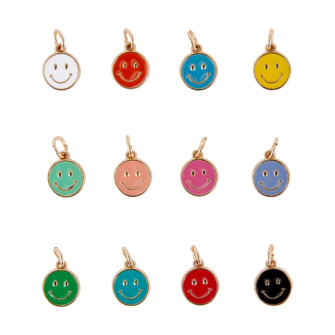 2 12 Piece Jewellery Making Charms - Smiley Face, 2 of 3