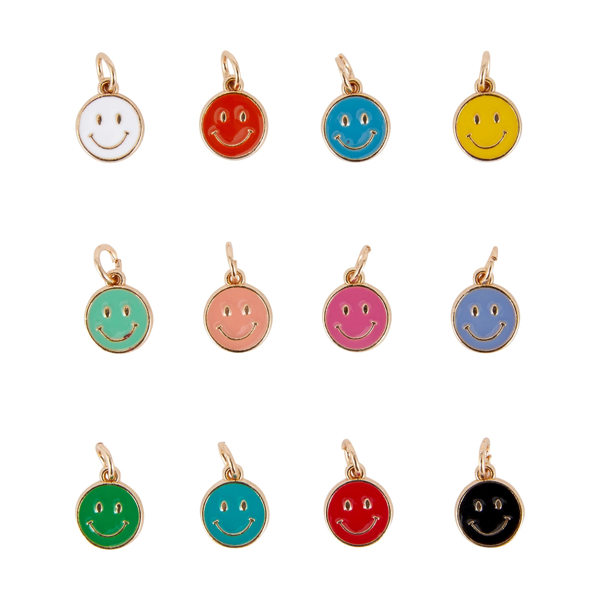 2 12 Piece Jewellery Making Charms - Smiley Face, 2 of 3