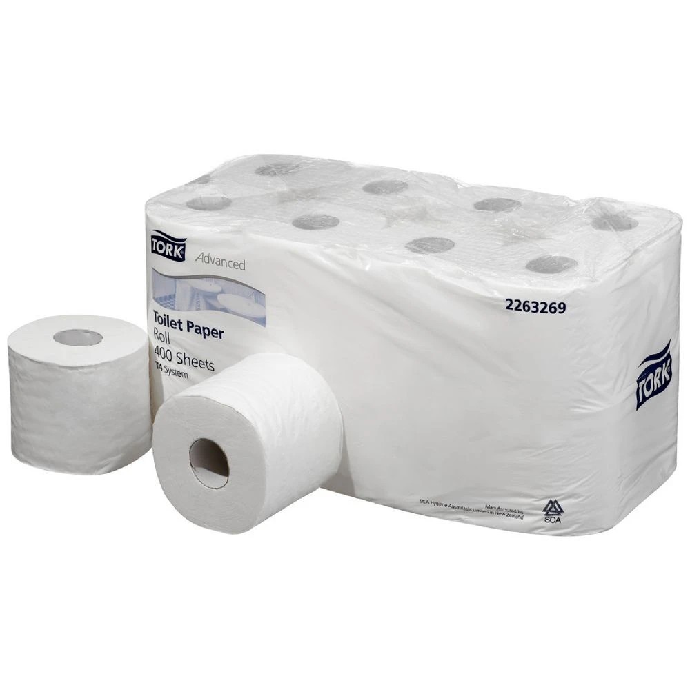 1 Tork T4 System Advanced Toilet Paper Rolls 400 Sheet 16 Pack, 1 of 2