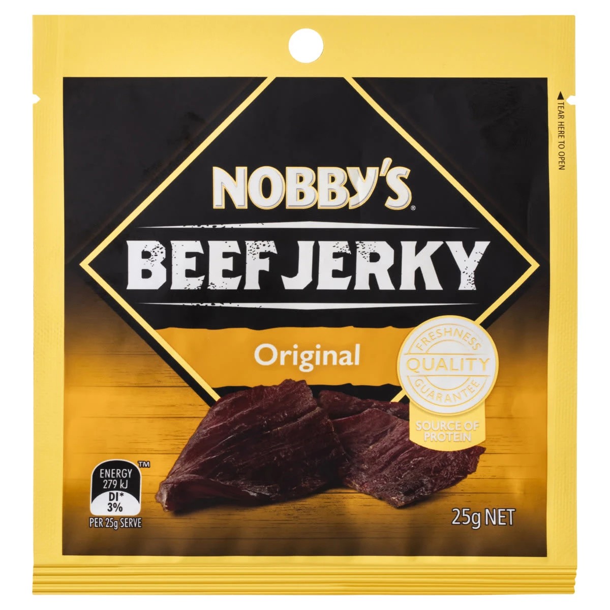 1 Nobby's Beef Jerky Original 25g, 1 of 2