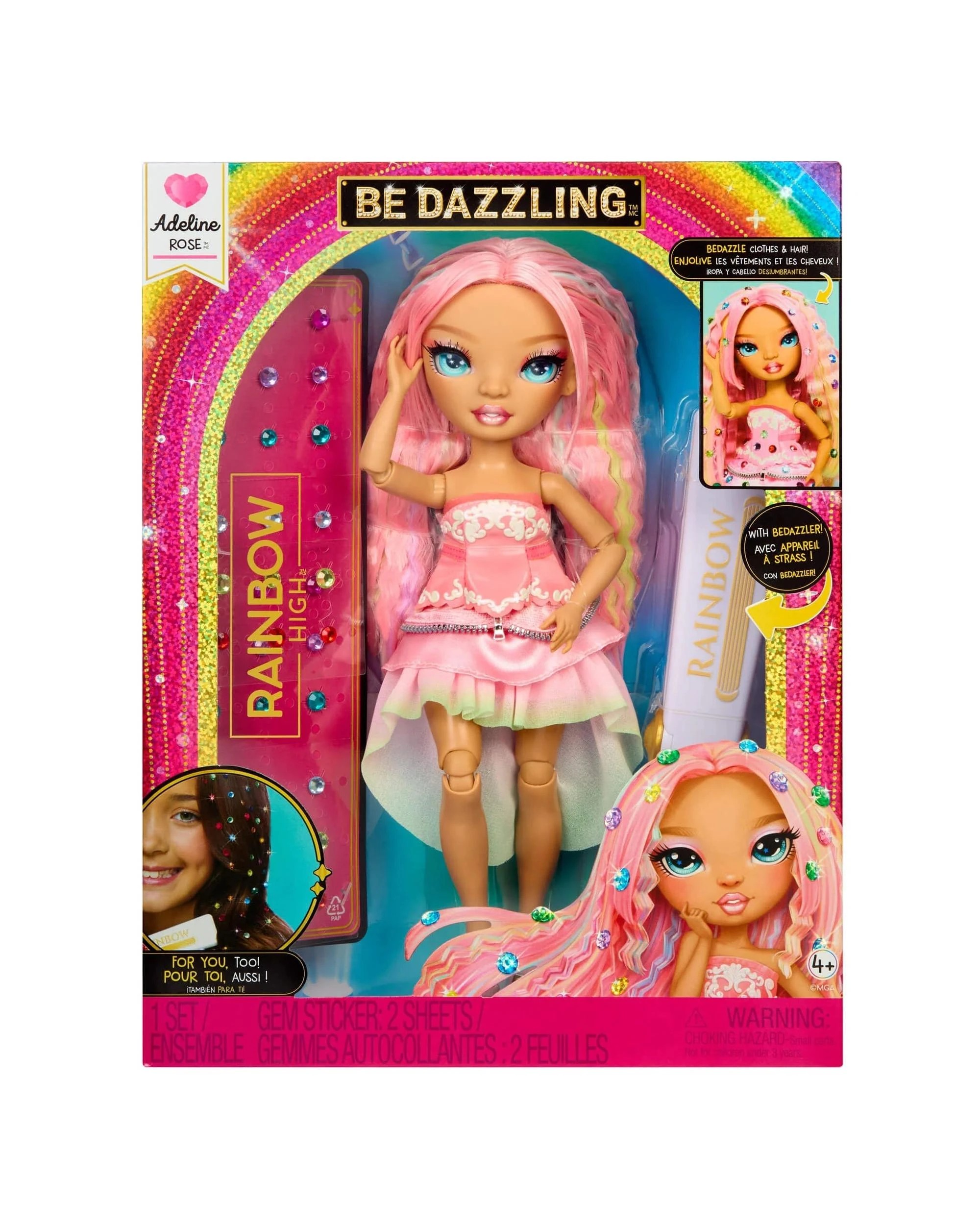 1 Rainbow High Be Dazzling Adeline Rose Fashion Doll - Pink, 1 of 7