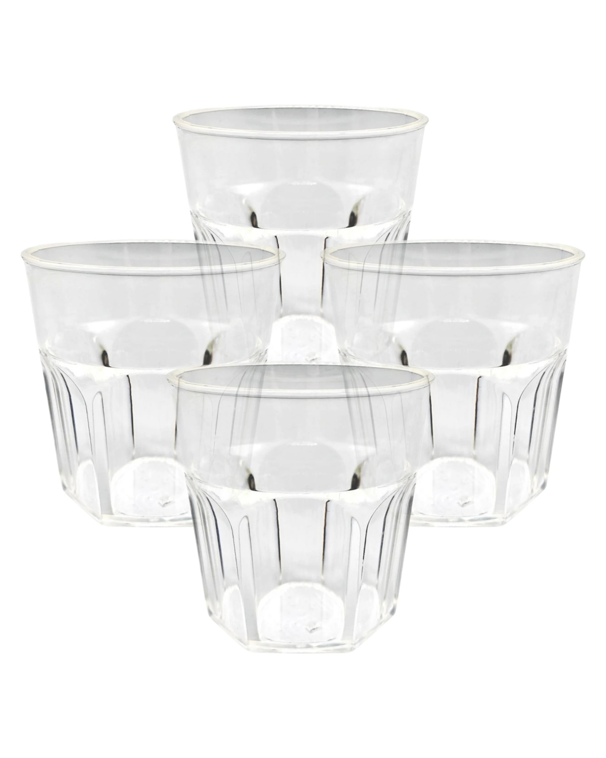 1 Partyware Everyday Home Clear Reusable Tumblers 210ml Pack of 4, 1 of 4