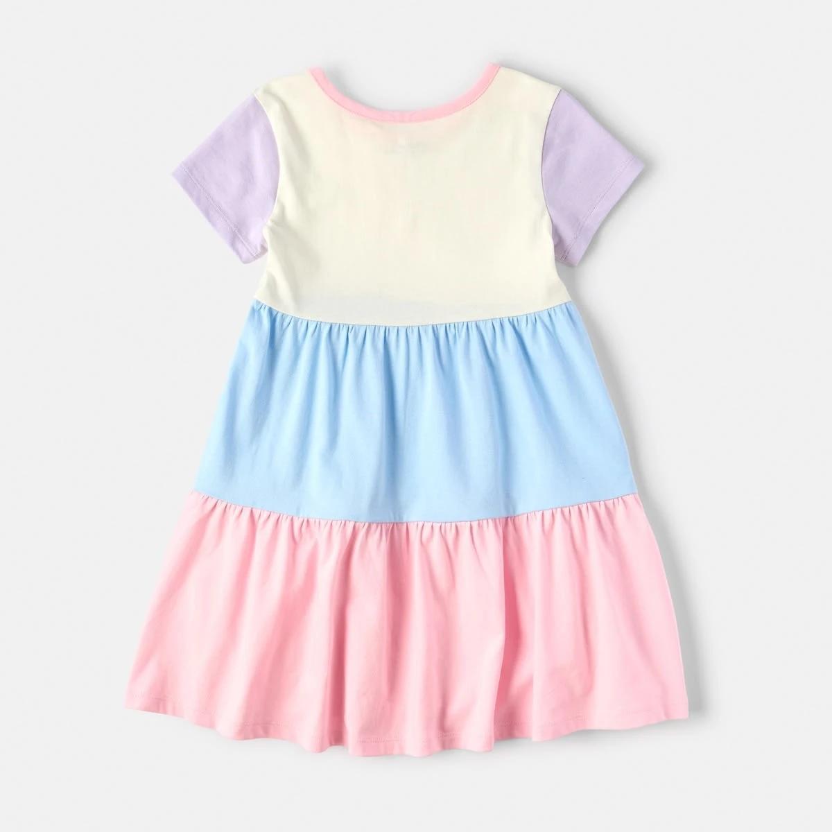 10 Short Sleeve Colour Block Jersey Dress Col Block, 10 of 10