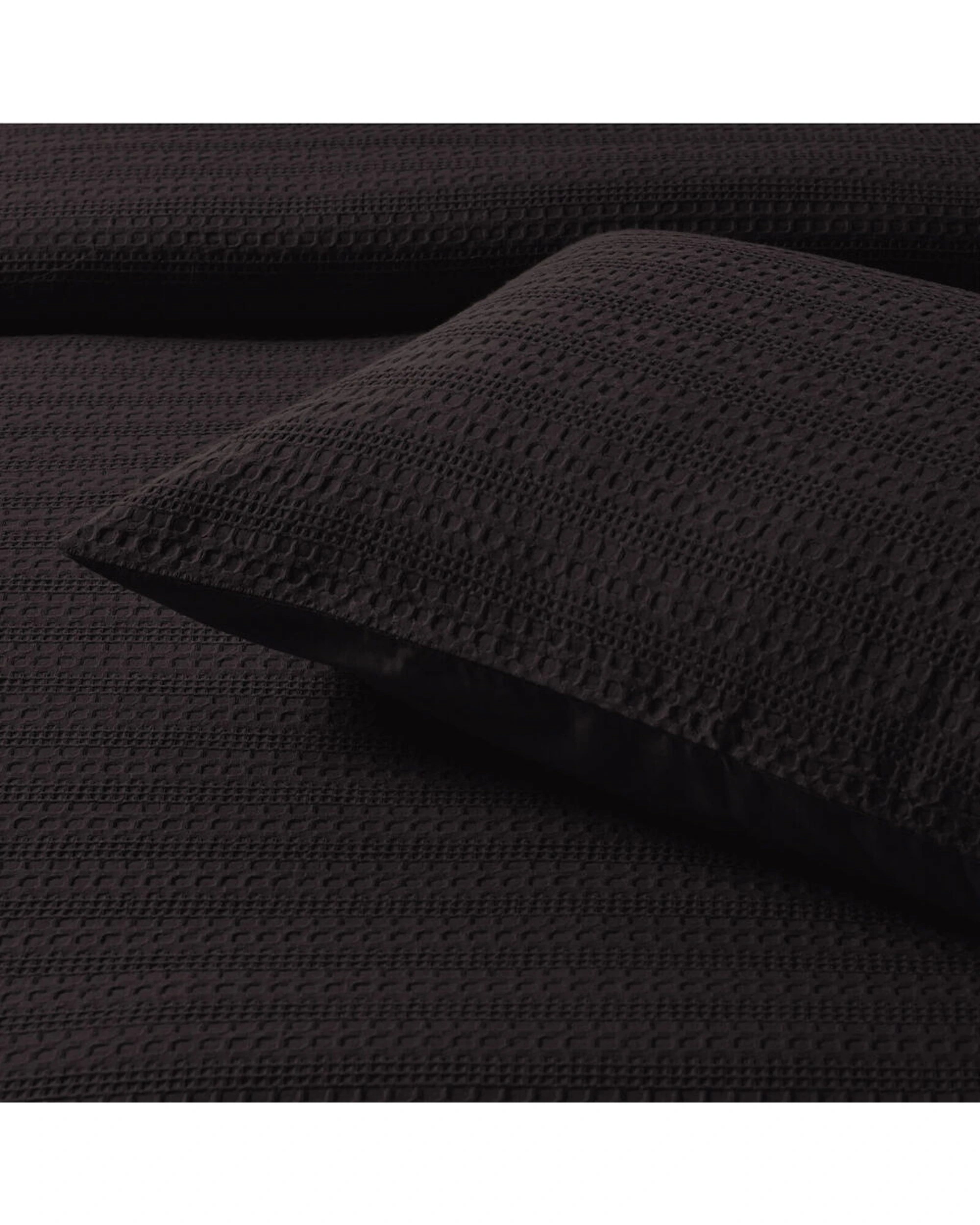 3 Bianca Kahlani King Chocolate Polyester Quilt Cover & Pillowcase Set - Black, 3 of 4