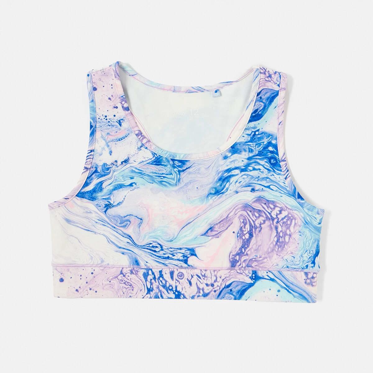 8 Active Kids Printed Crop Top Mlt Marble, 8 of 9