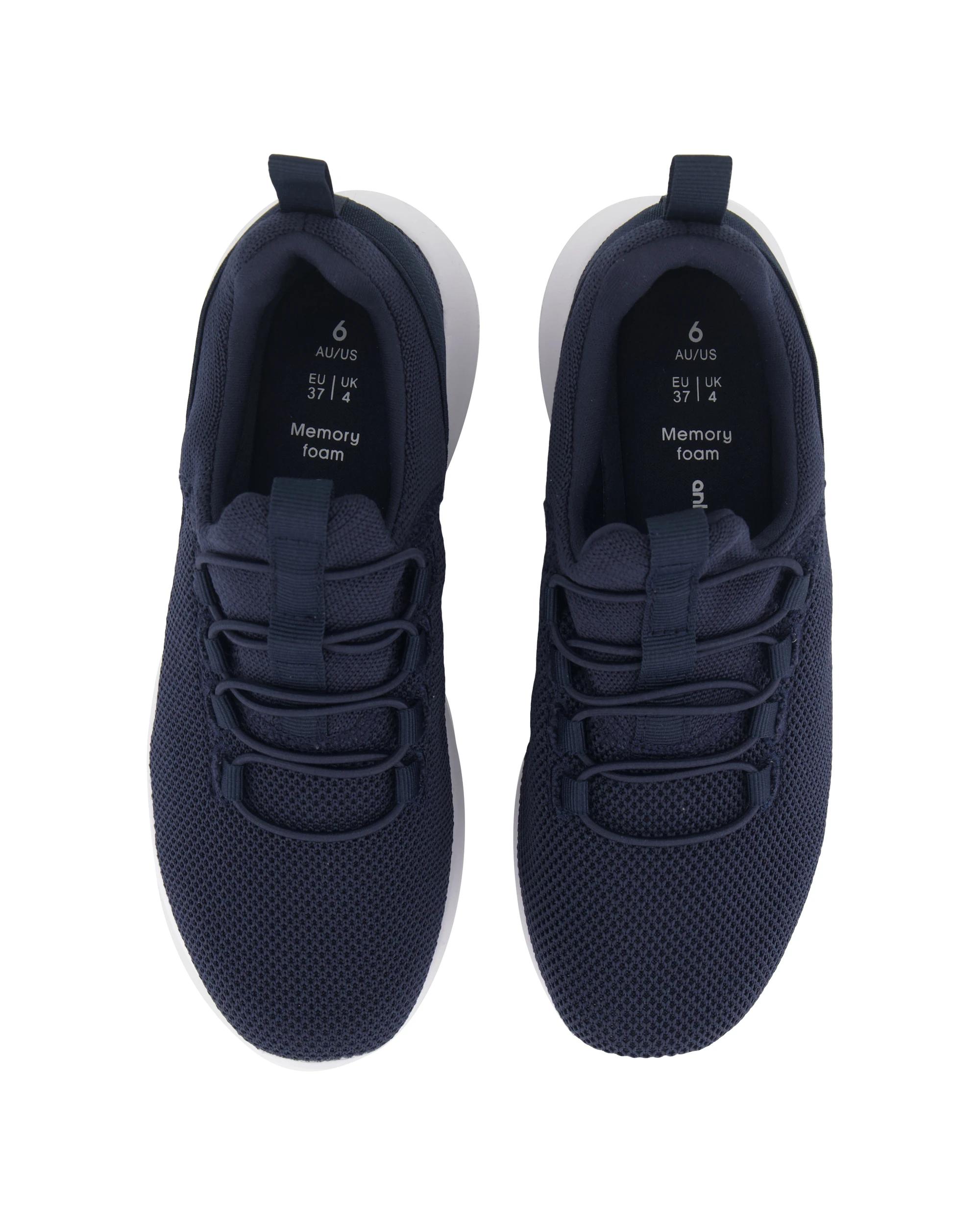 3 Comfort Sneakers with Elastic Laces Navy Blaze, 3 of 5