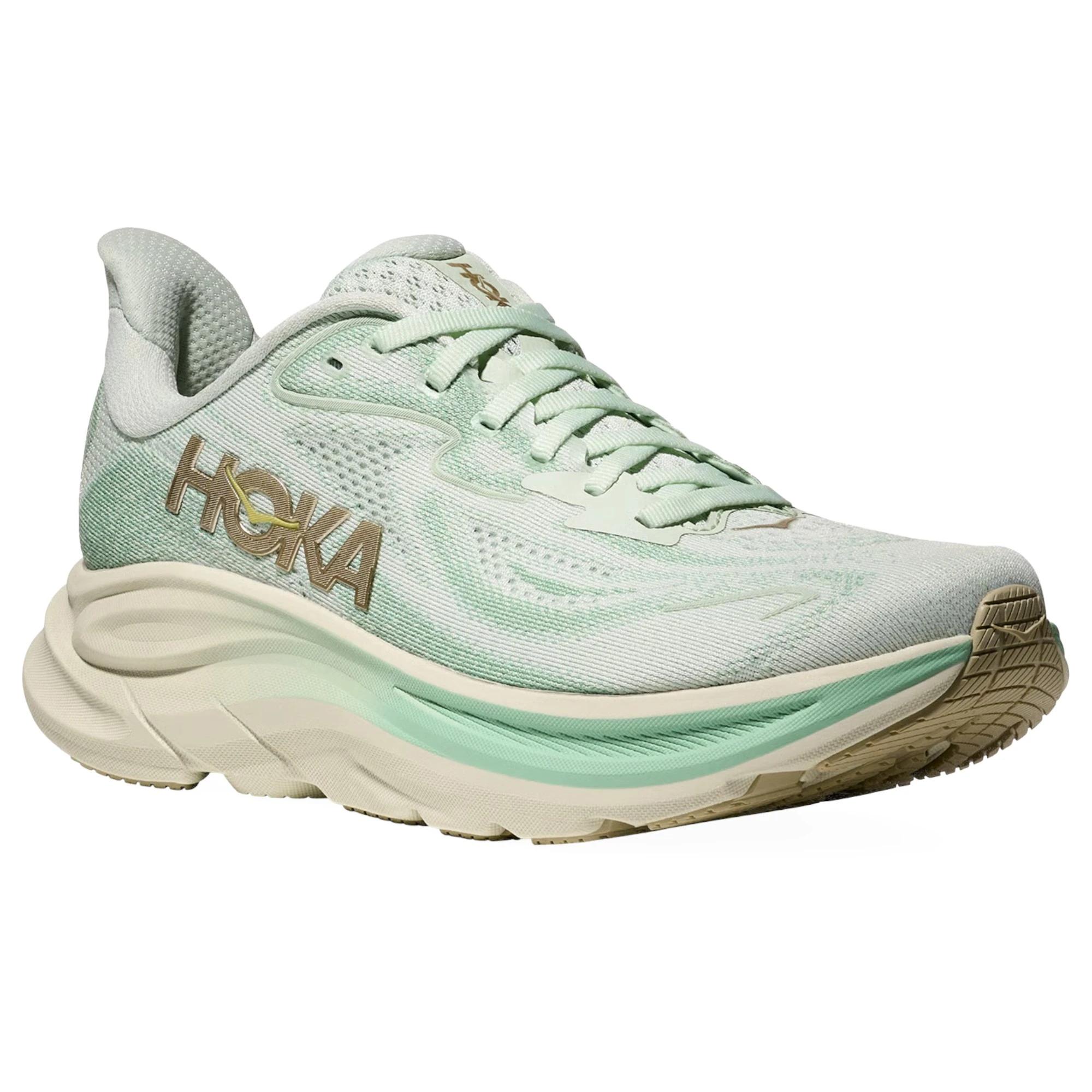 3 Hoka Womens Clifton 10 Athletic Running Shoes SEA GLASS, 3 of 7