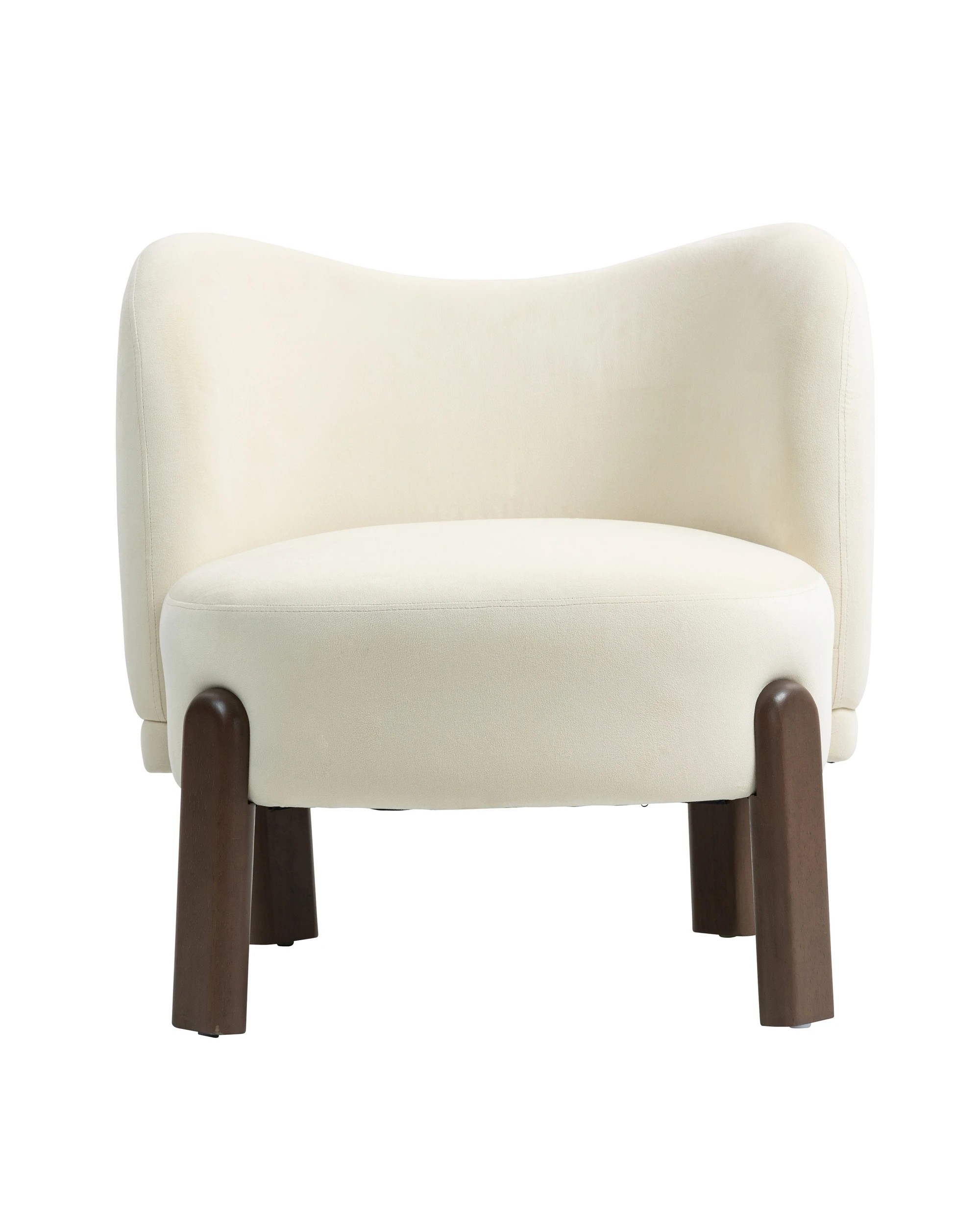 1 IHOMDEC Velvet Accent Chair - Beige - Beige, 1 of 10