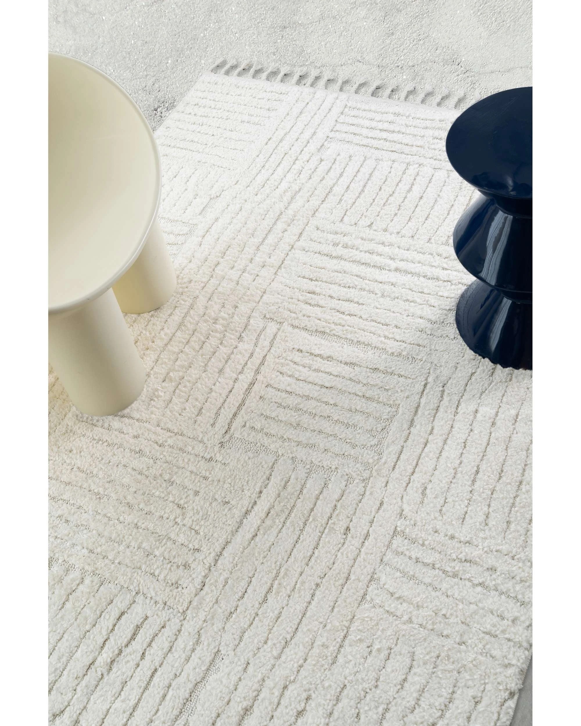 3 Loopsie Arbori Abstract Rug-370cm x 280cm - White, 3 of 8