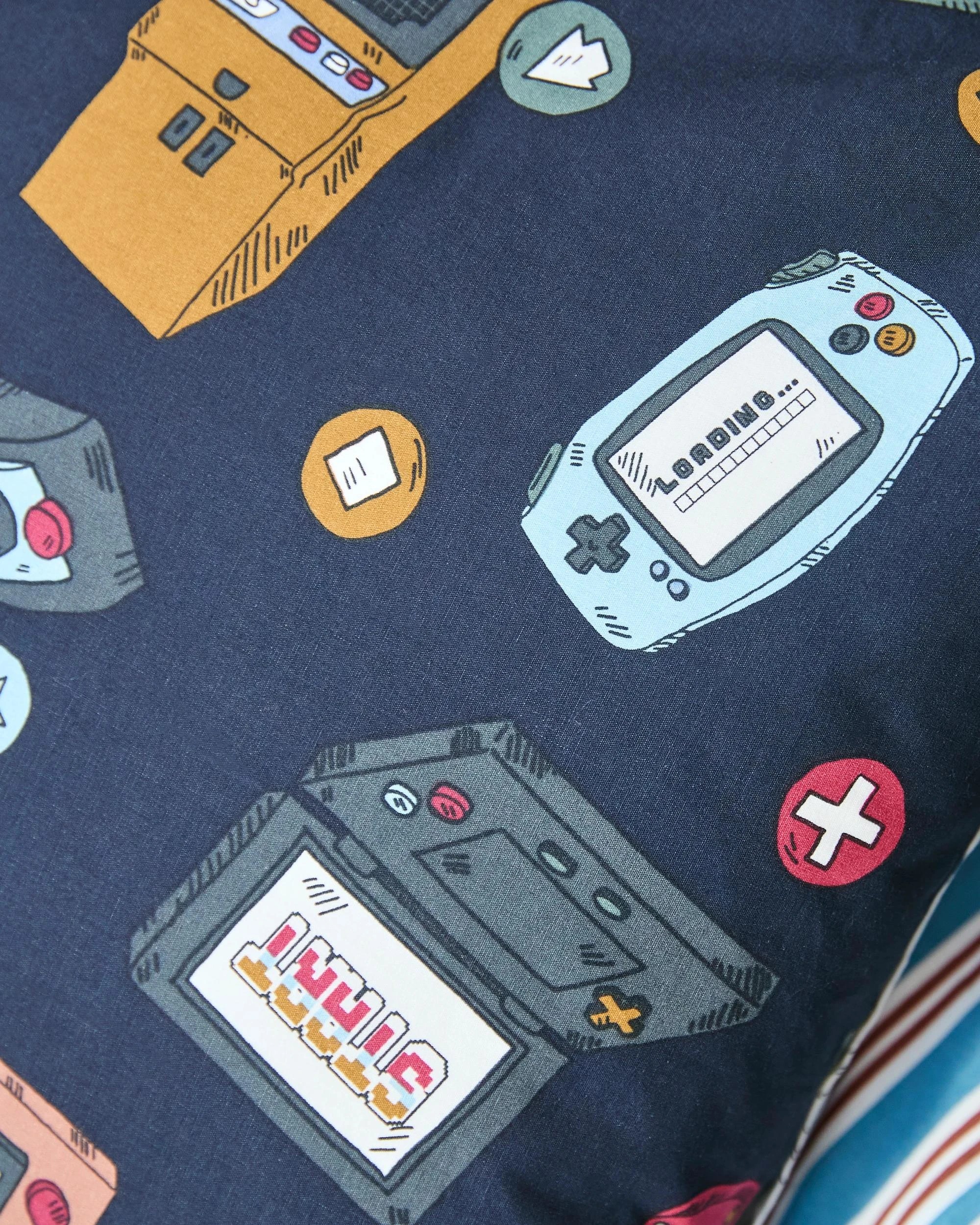 3 Target Vintage Gaming Australian Cotton Reversible Quilt Cover Set - Single Bed - Black, 3 of 4