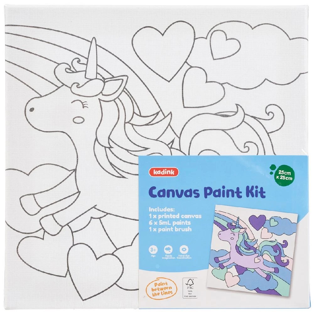 1 Kadink Canvas Painting Kit 25x25cm Unicorn, 1 of 3