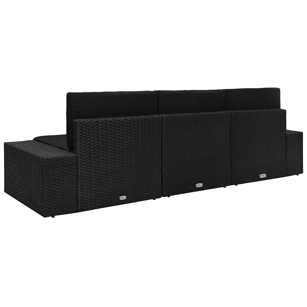 4 vidaXL Garden sofa Modular - Black, 4 of 9