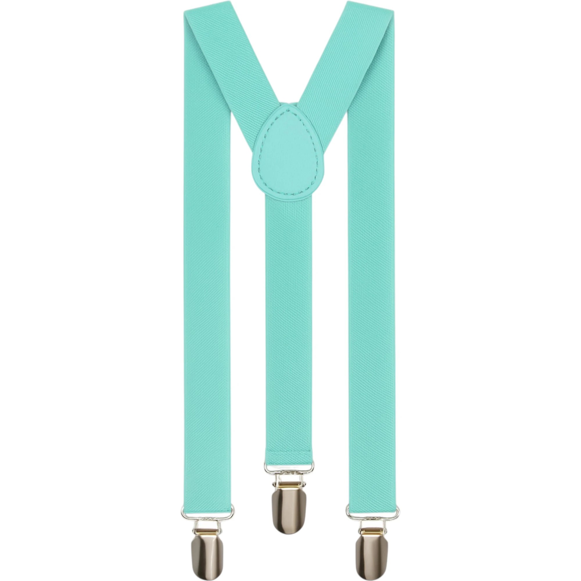 3 Zasel Mens Adjustable 100cm Mint Green Suspenders - Green - Green, 3 of 3