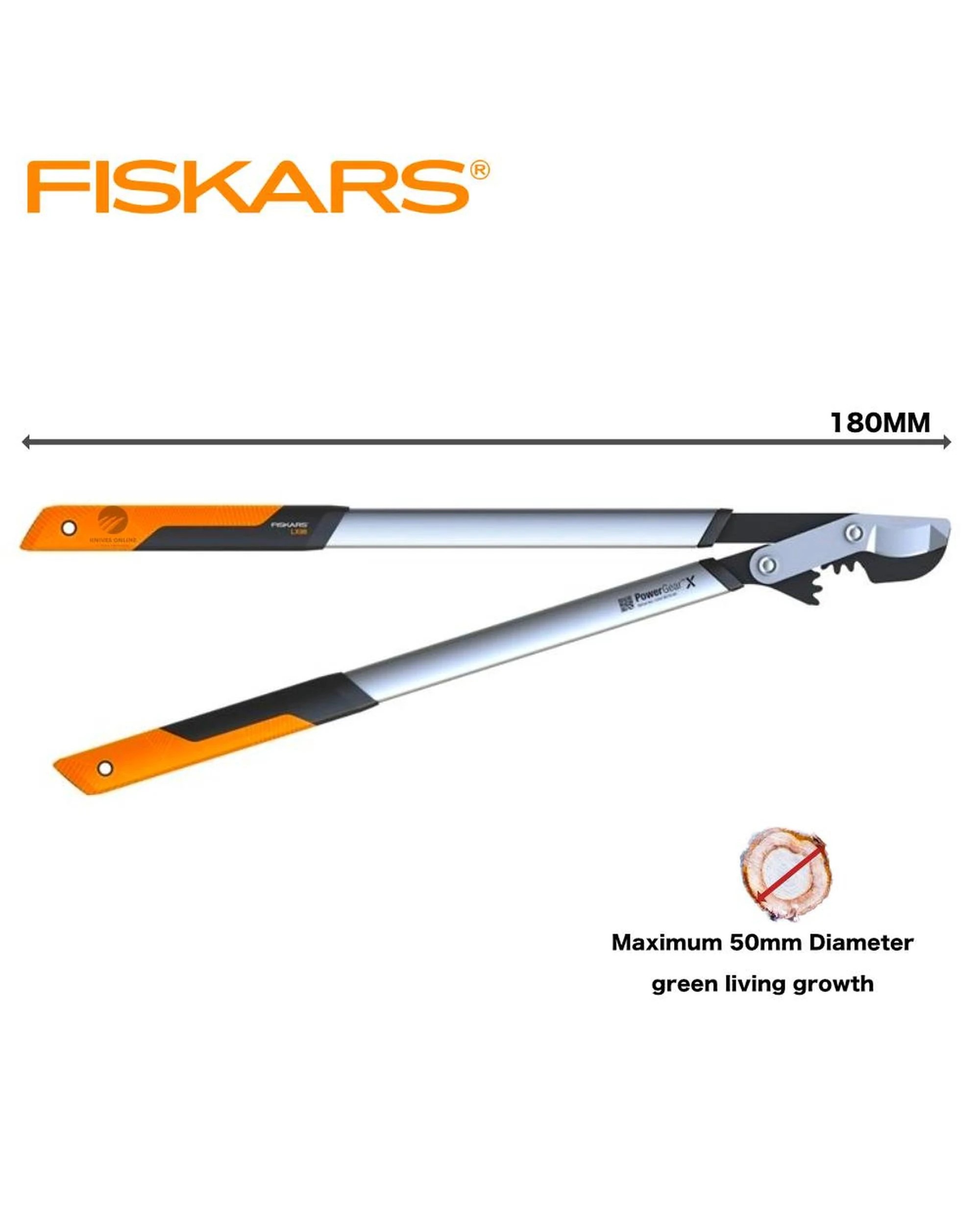 2 Fiskars PowerGear X LX98 Large Bypass Lopper Hook Head 810mm, 2 of 6
