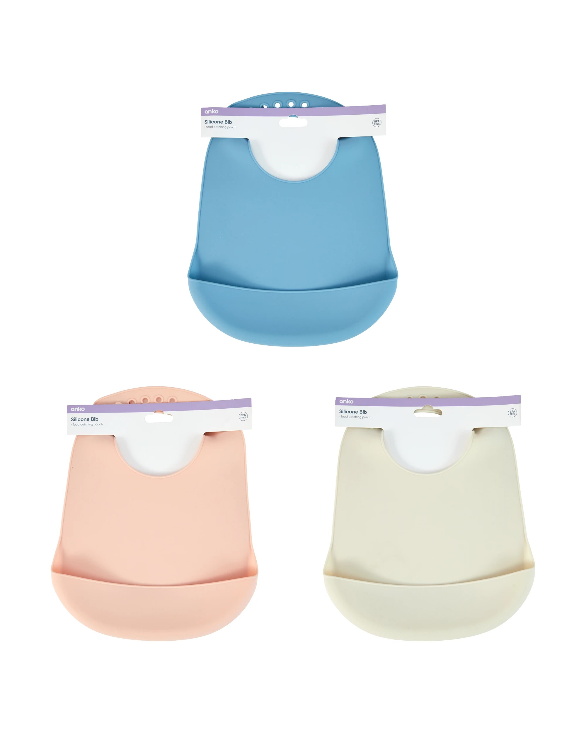 5 Silicone Bib - Assorted, 5 of 5