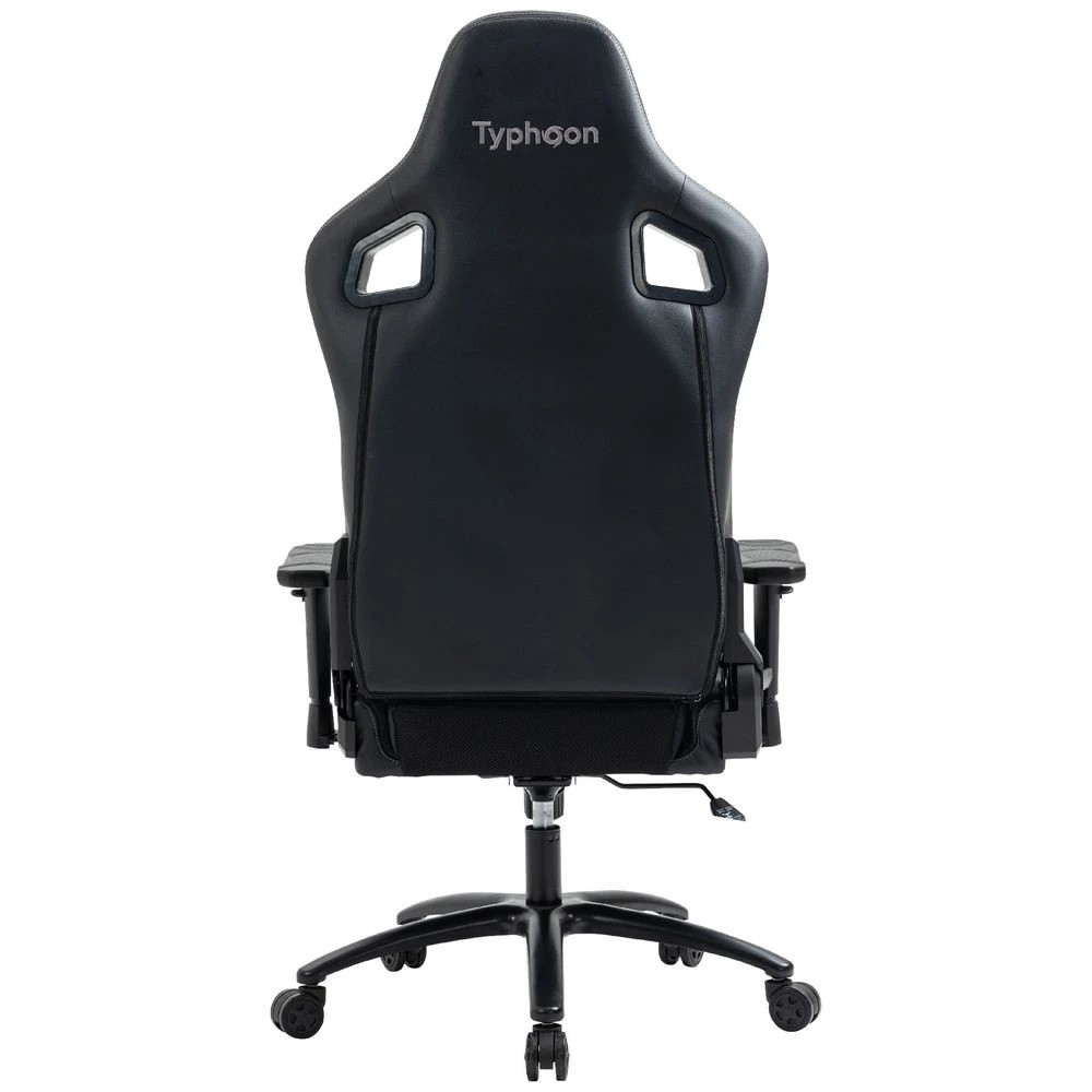 4 Typhoon Viper XL Gaming Chair Fabric Black Ergonomic Chairs and Desk Chairs, 4 of 10