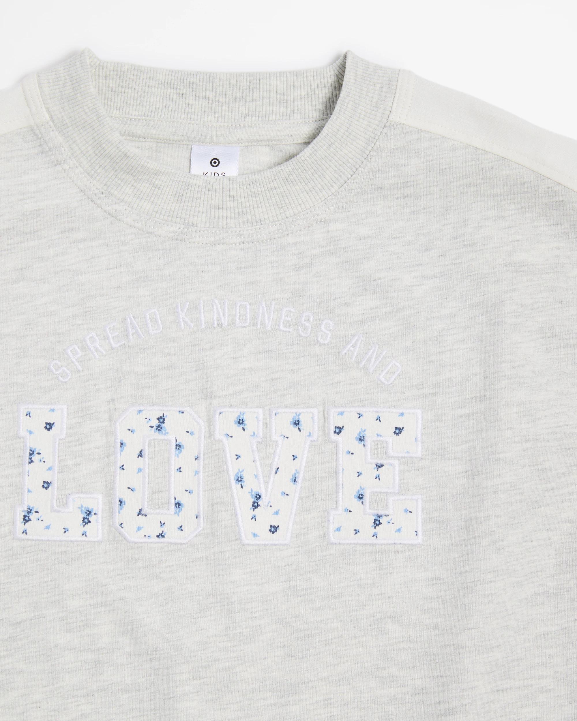 2 Target Australian Cotton Extended Shoulder Applique T-shirt GREY MARLE, 2 of 3