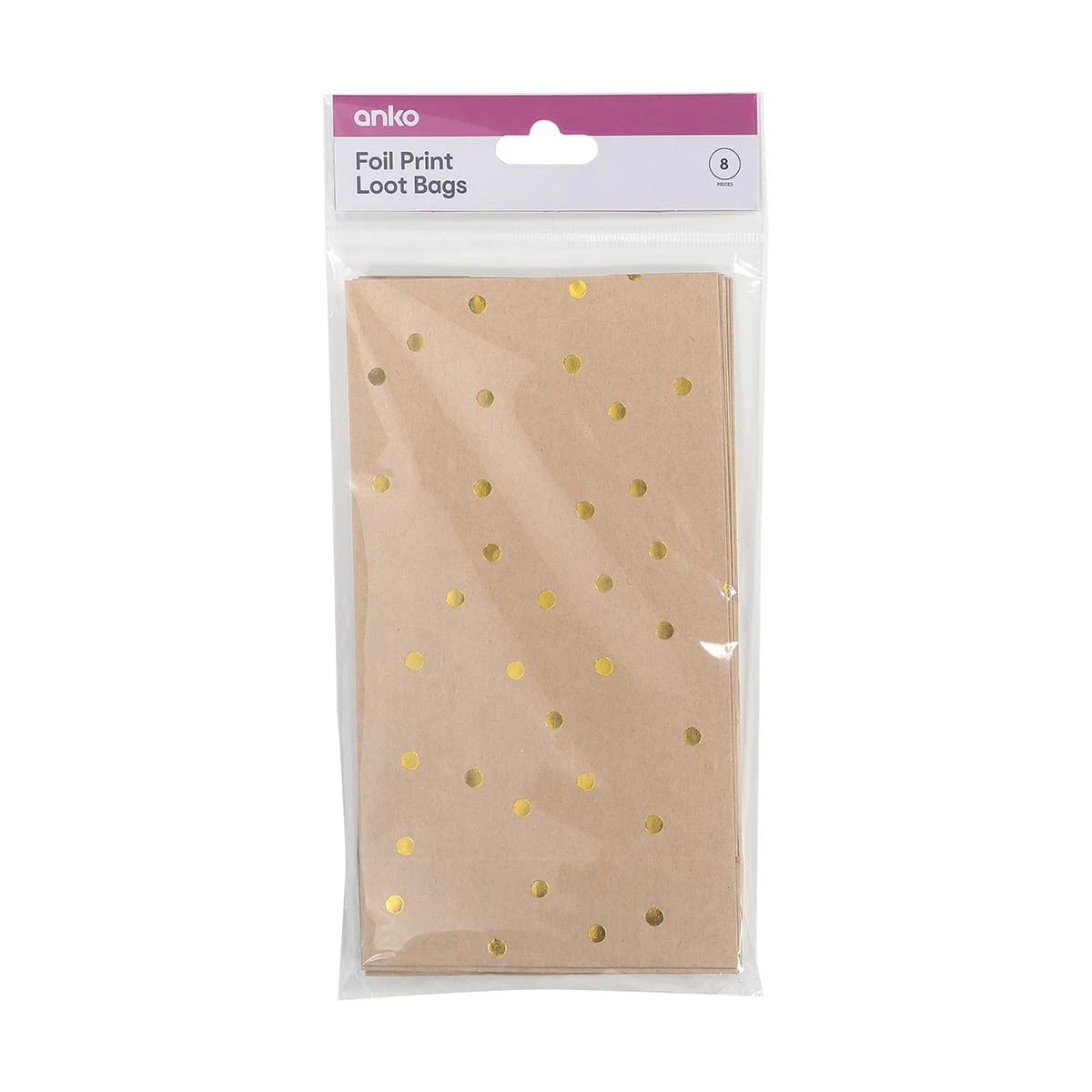 9 8 Pack Foil Polka Dot Loot Bags, 9 of 9