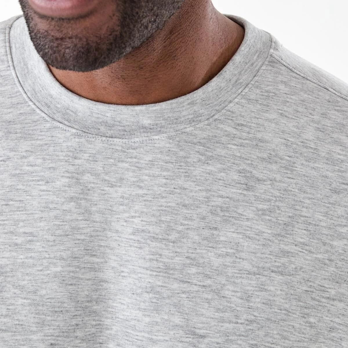 5 Active Mens Relaxed Scuba Crew Neck Sweatshirt GREY MARLE CORE, 5 of 6