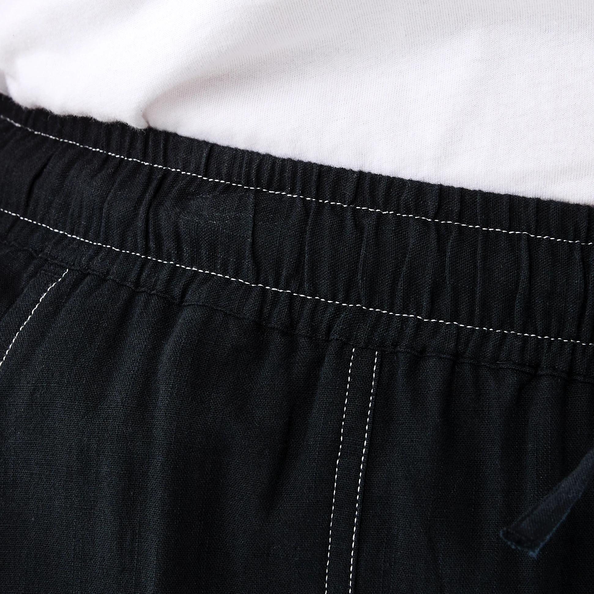5 Curve Contrast Seam Pants BLACK, 5 of 6