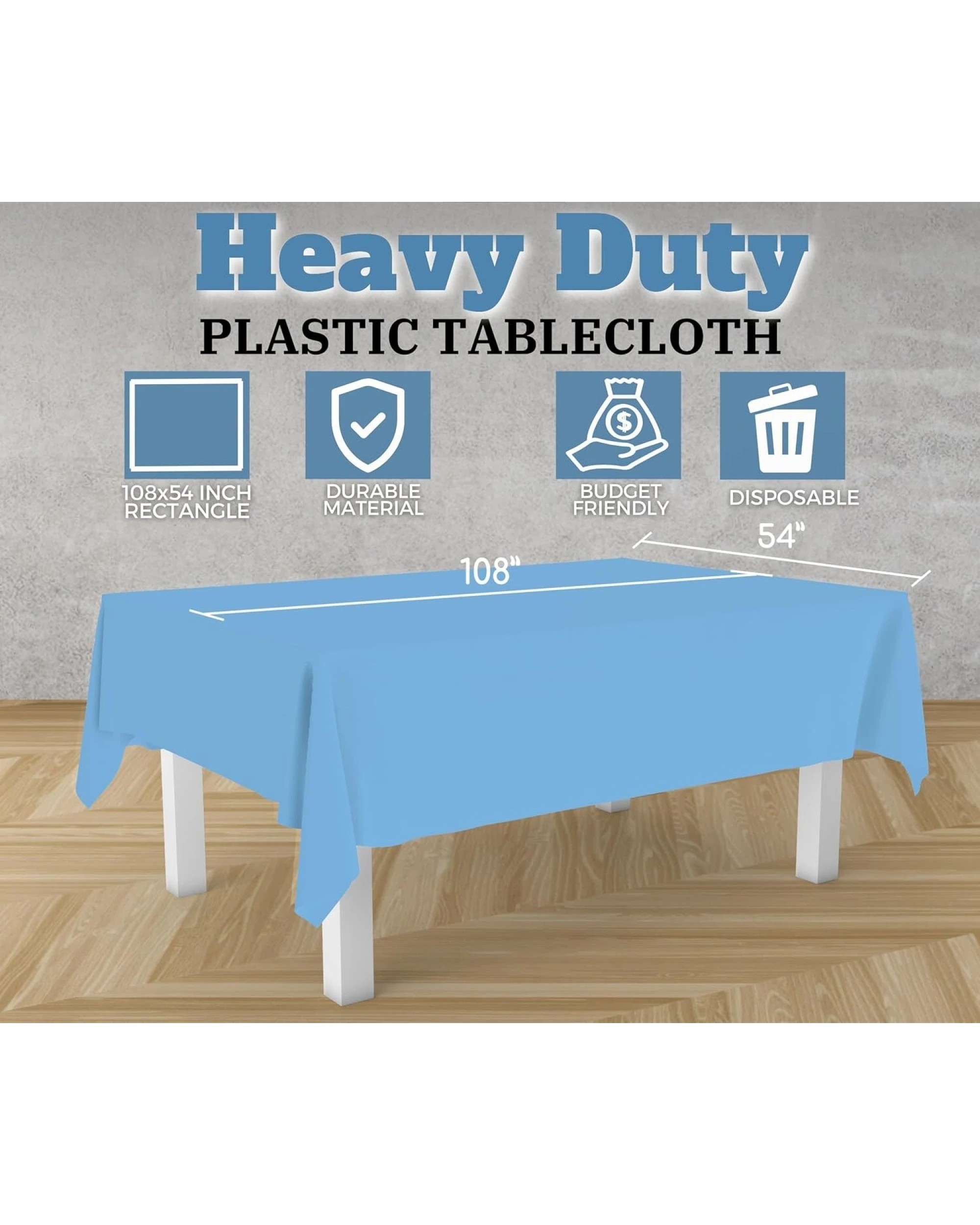 5 BR Home Reusable and Washable Table Cloth for Christmas Parties, 137cm x 274cm, 5 of 6