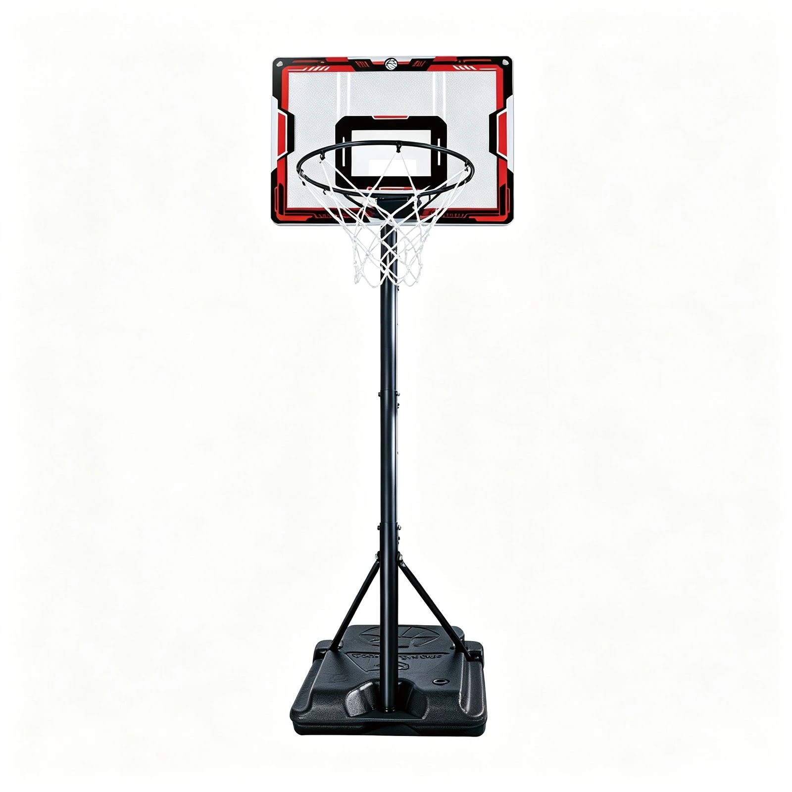 6 Ausway 1.3-2.4m Portable Height Adjustable Kids Basketball Hoop Stand with Backboard Net Ring Rim Game Set, 6 of 6