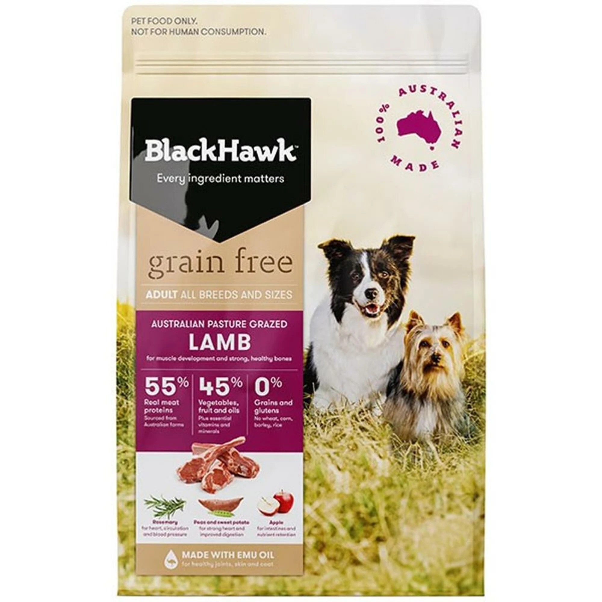 1 Black Hawk Grain Free Adult Lamb Dry Dog Food 2.5kg, 1 of 1