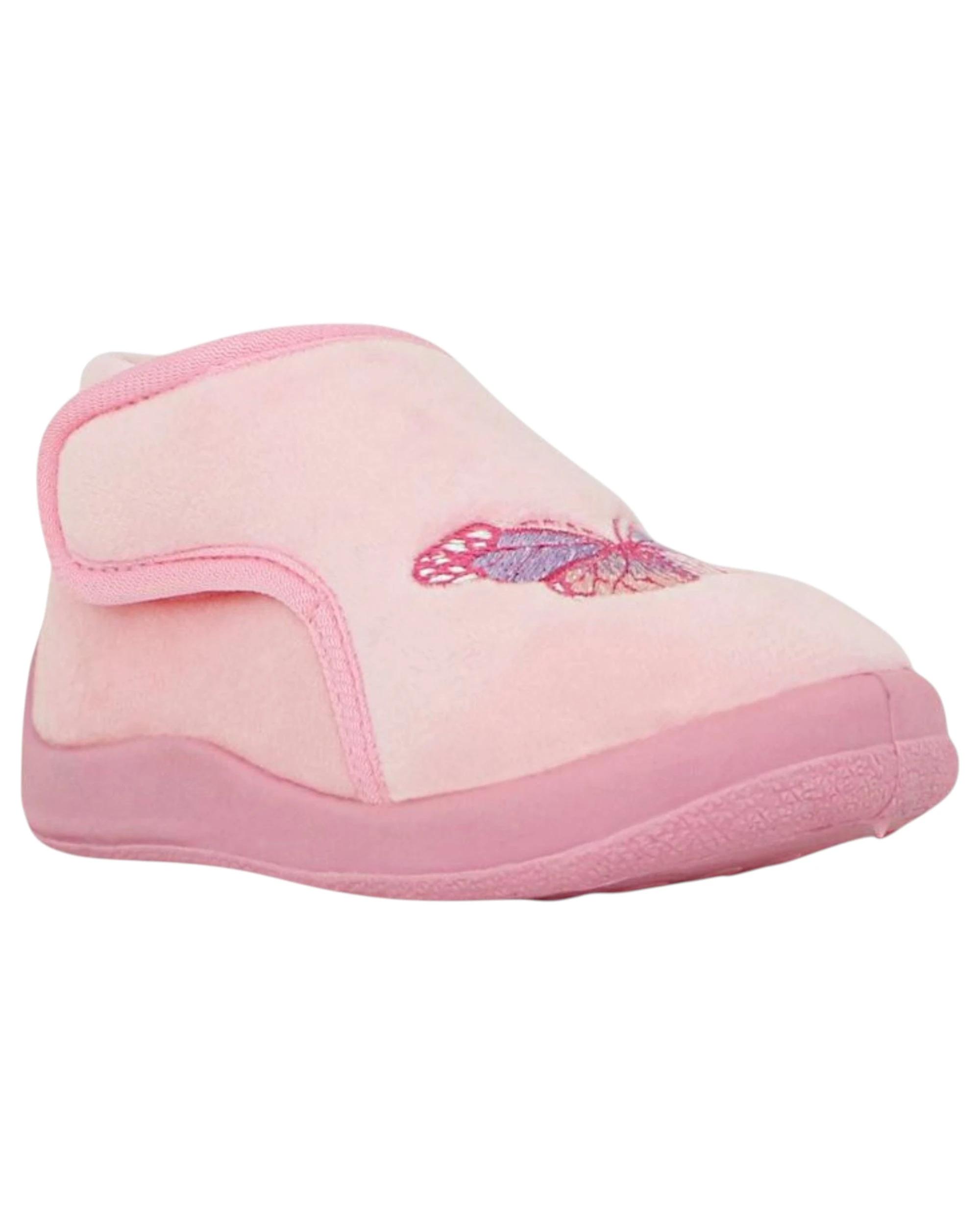 1 Grosby Flicker Pink Infant Girls Kids Velcro Boot Slip On Baby Shoes PINK, 1 of 3